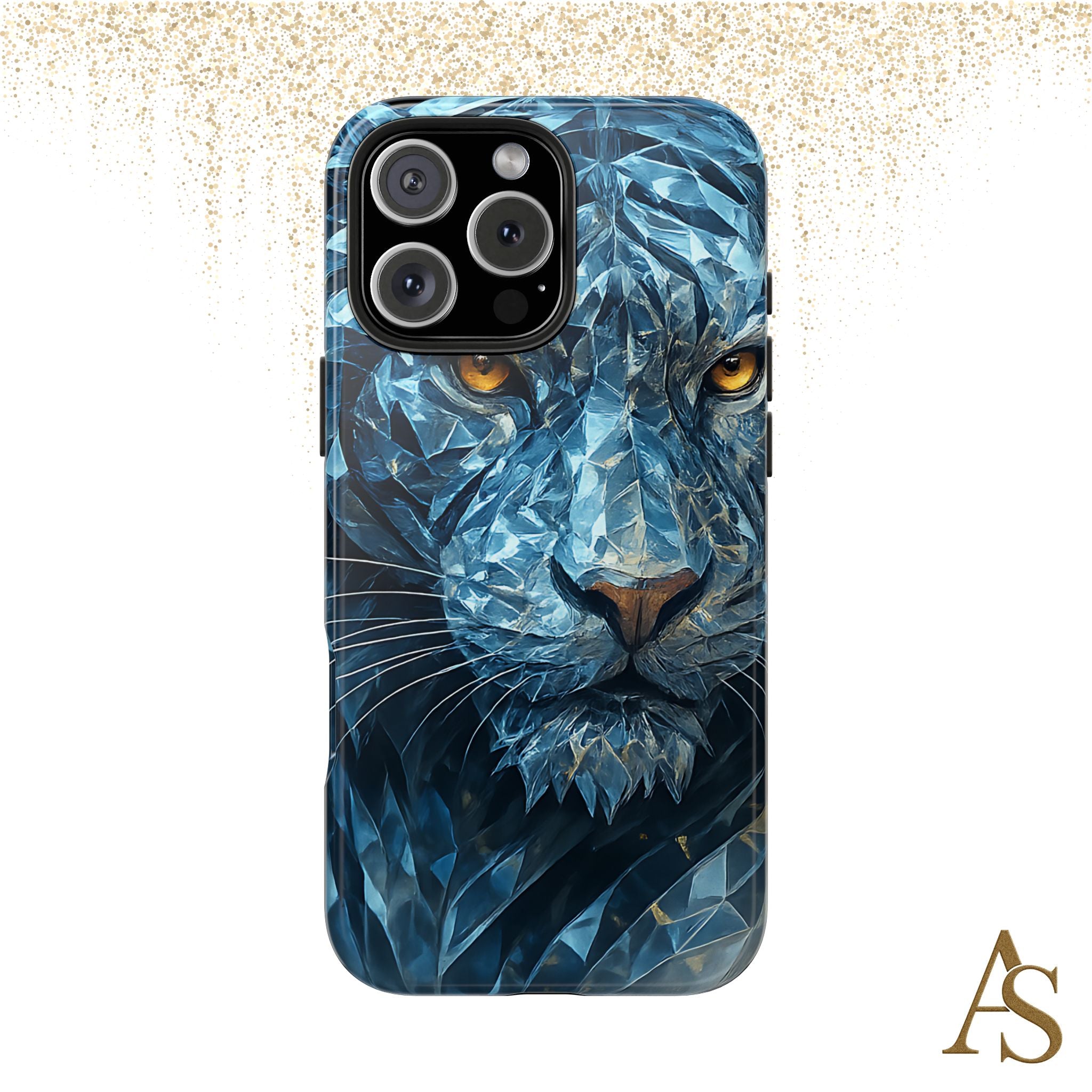 Blue Panther Phone Case Tough Wild Cat Design