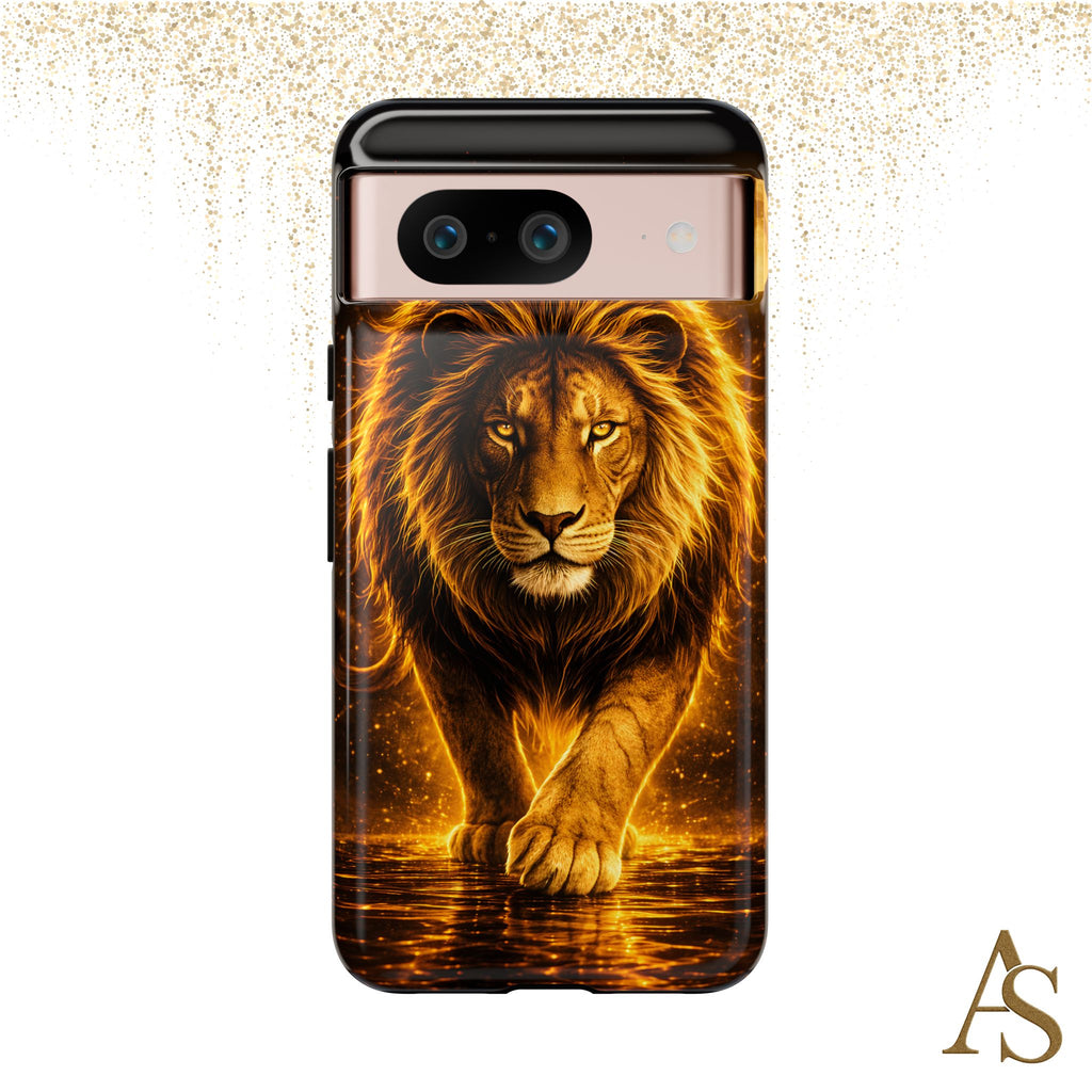 Golden Lion Phone Case Luxury Wild Cat Design