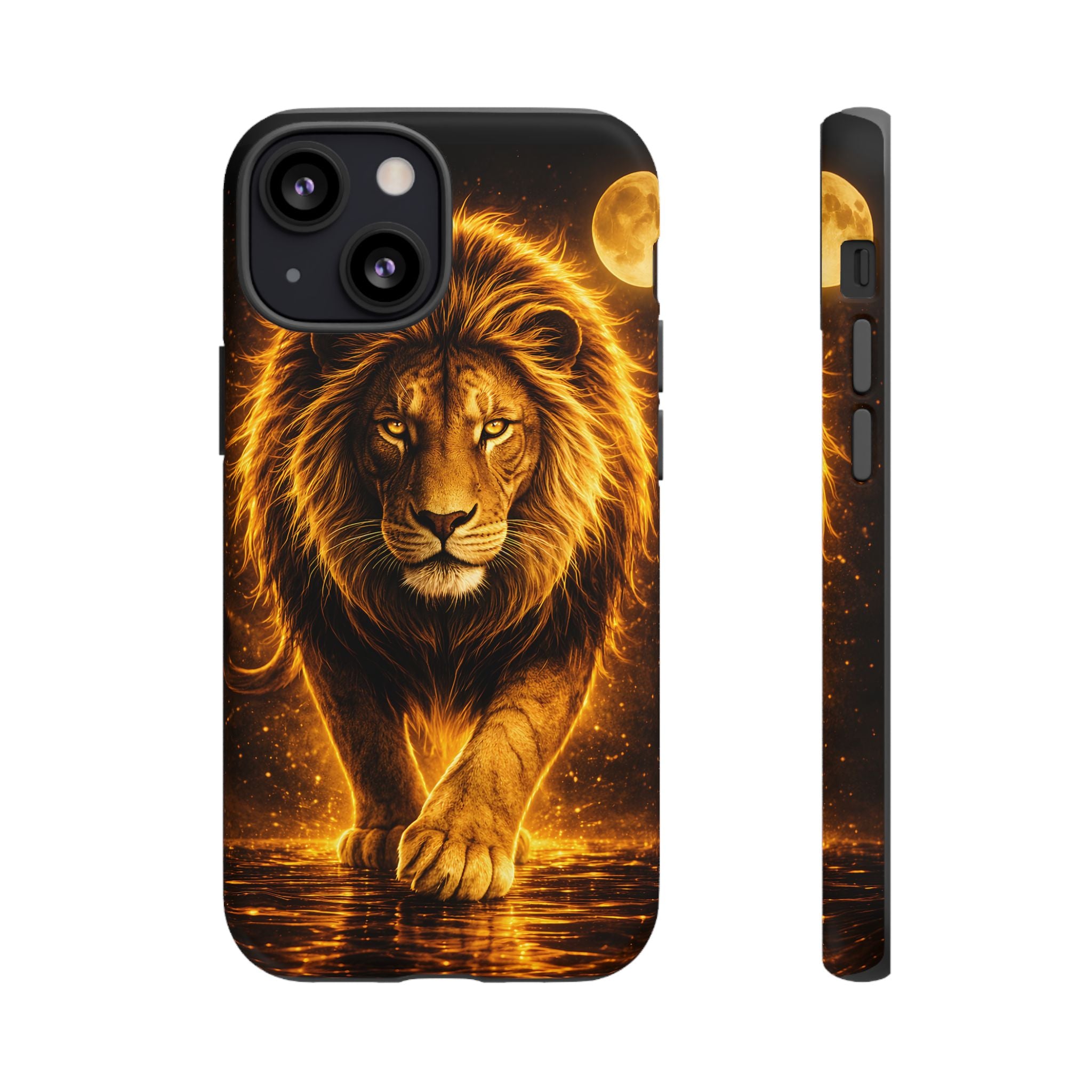 Golden Lion Phone Case Luxury Wild Cat Design