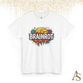 Brainrot Meme T Shirt Colorful Glitch Brain Graphic Tee Viral Internet Humor Streetwear Unisex