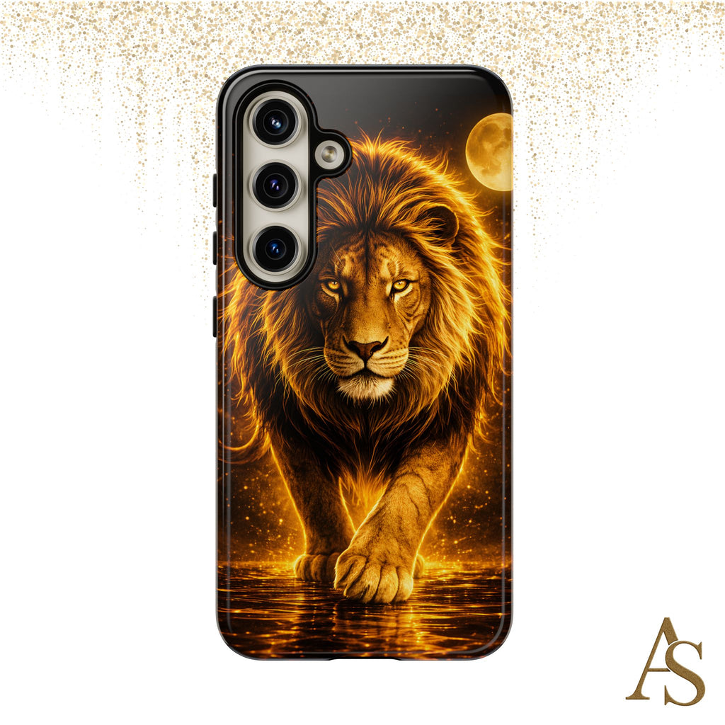 Golden Lion Phone Case Luxury Wild Cat Design