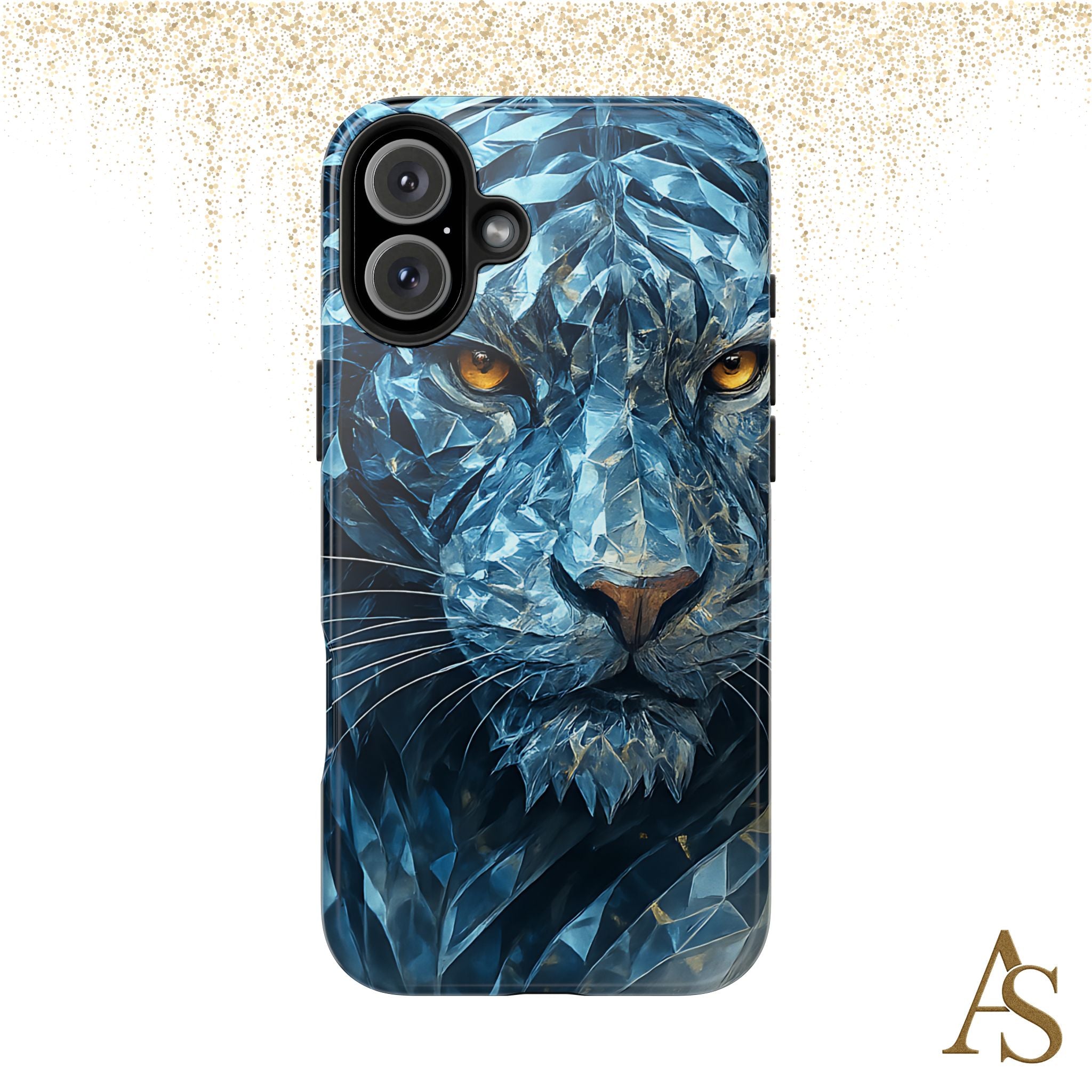 Blue Panther Phone Case Tough Wild Cat Design