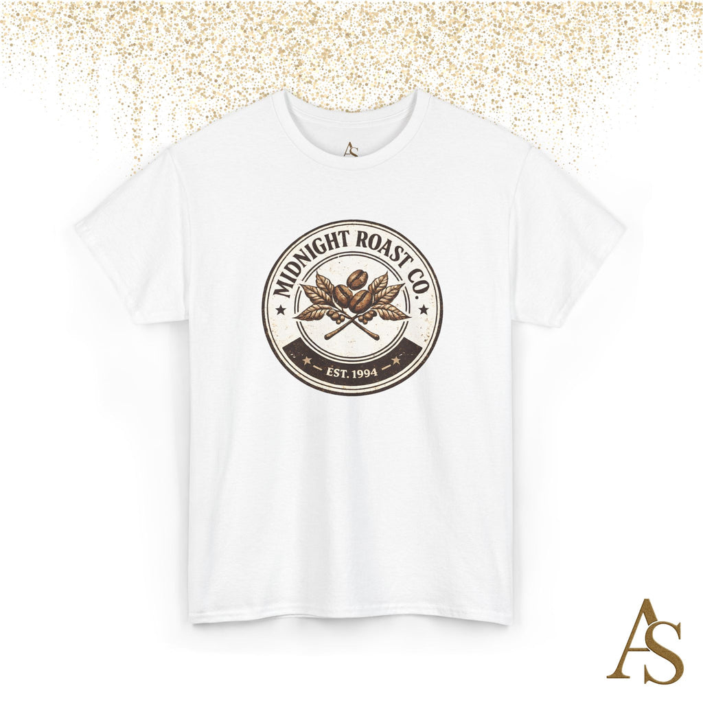 Midnight Roast Coffee T Shirt Vintage Coffee Lover Graphic Tee Retro Cafe Style