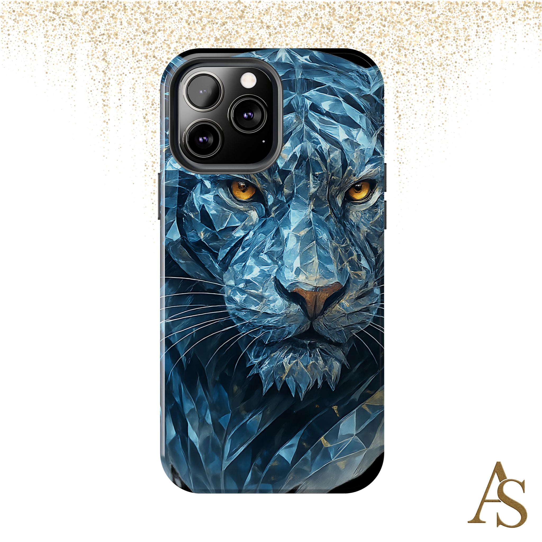 Blue Panther Phone Case Tough Wild Cat Design
