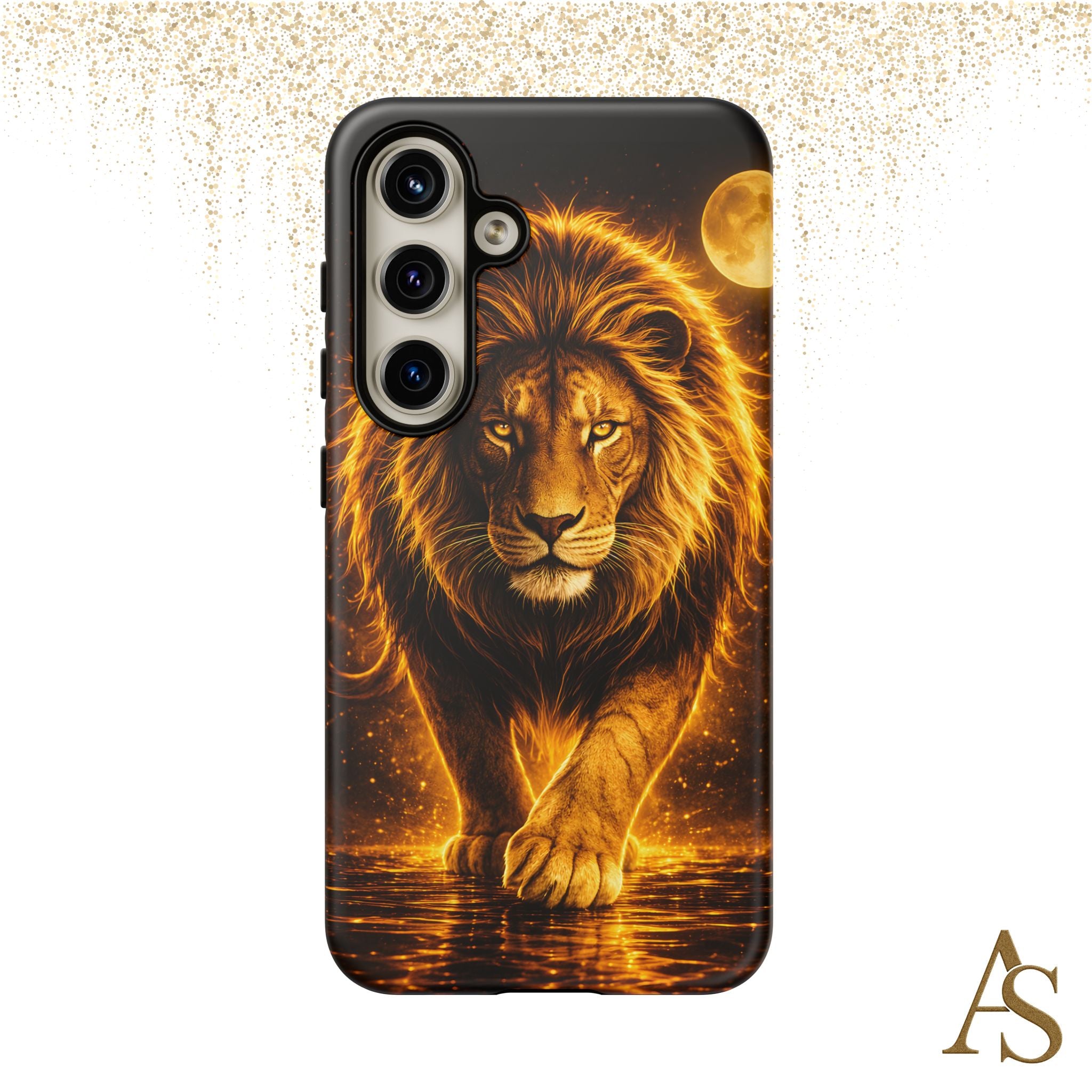 Golden Lion Phone Case Luxury Wild Cat Design