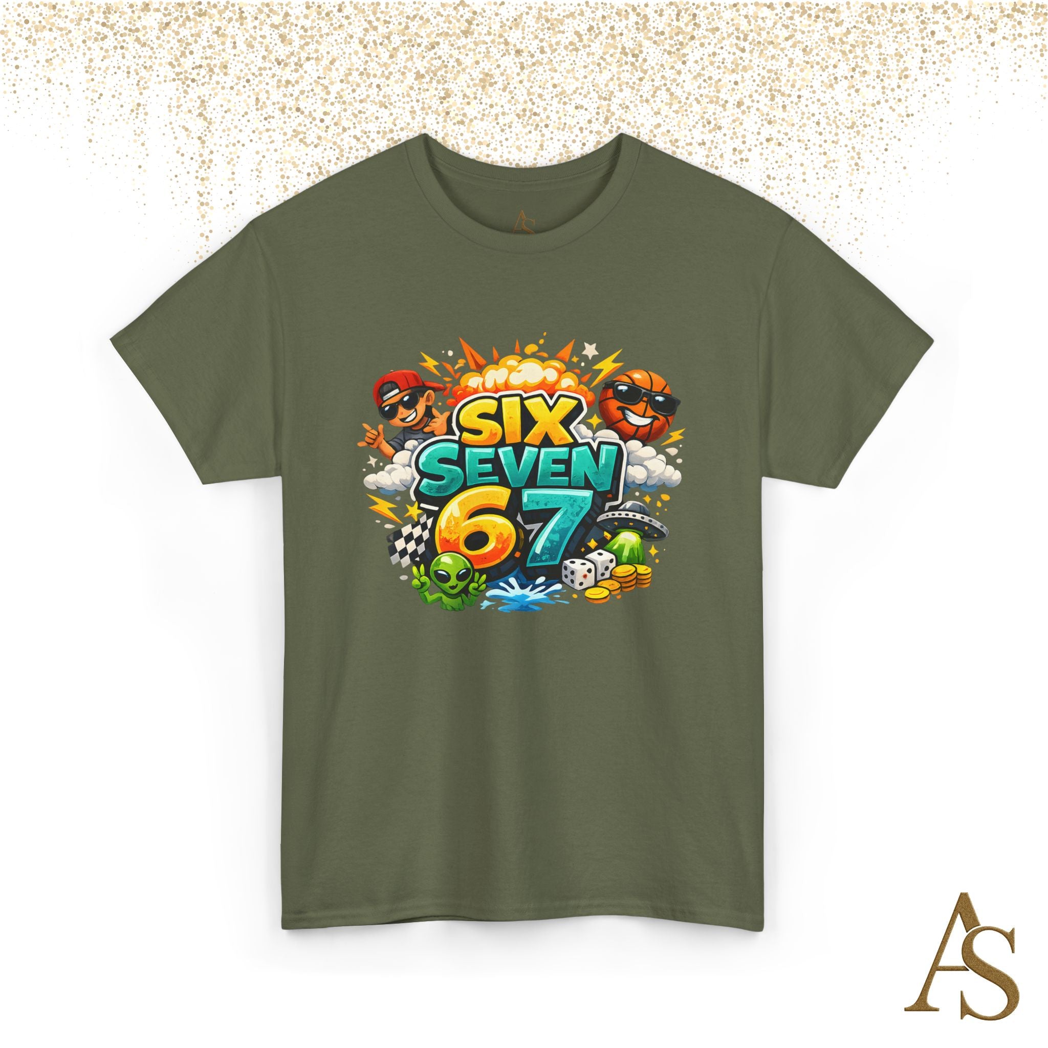 Six Seven 67 Graphic T Shirt Viral Meme Gaming Streetwear Funny Gen Z Shirt Unisex