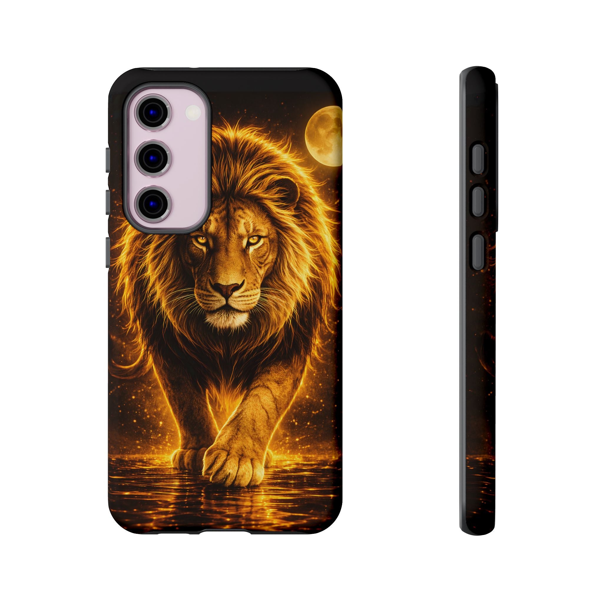Golden Lion Phone Case Luxury Wild Cat Design