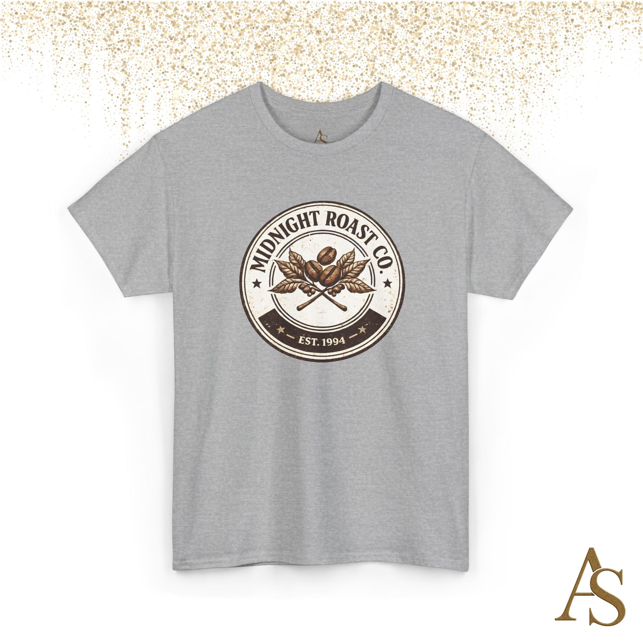 Midnight Roast Coffee T Shirt Vintage Coffee Lover Graphic Tee Retro Cafe Style