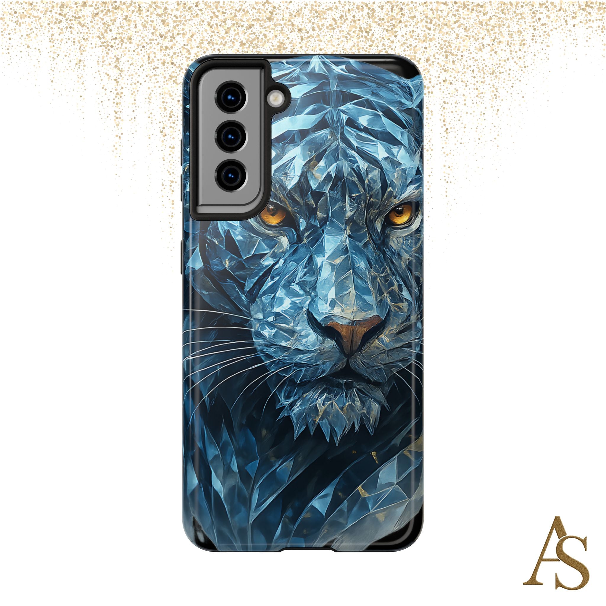 Blue Panther Phone Case Tough Wild Cat Design
