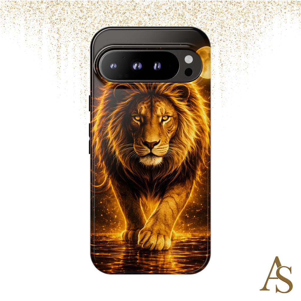 Golden Lion Phone Case Luxury Wild Cat Design