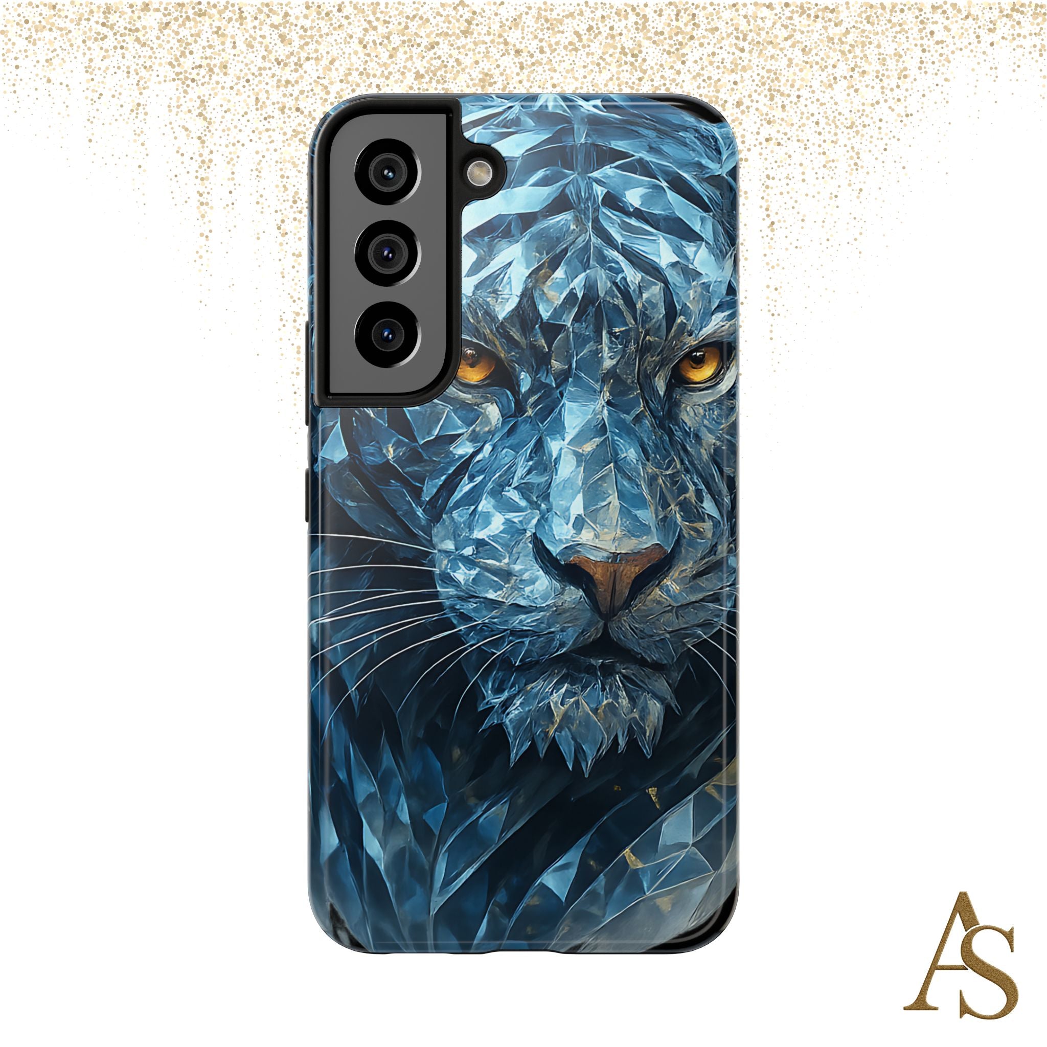 Blue Panther Phone Case Tough Wild Cat Design