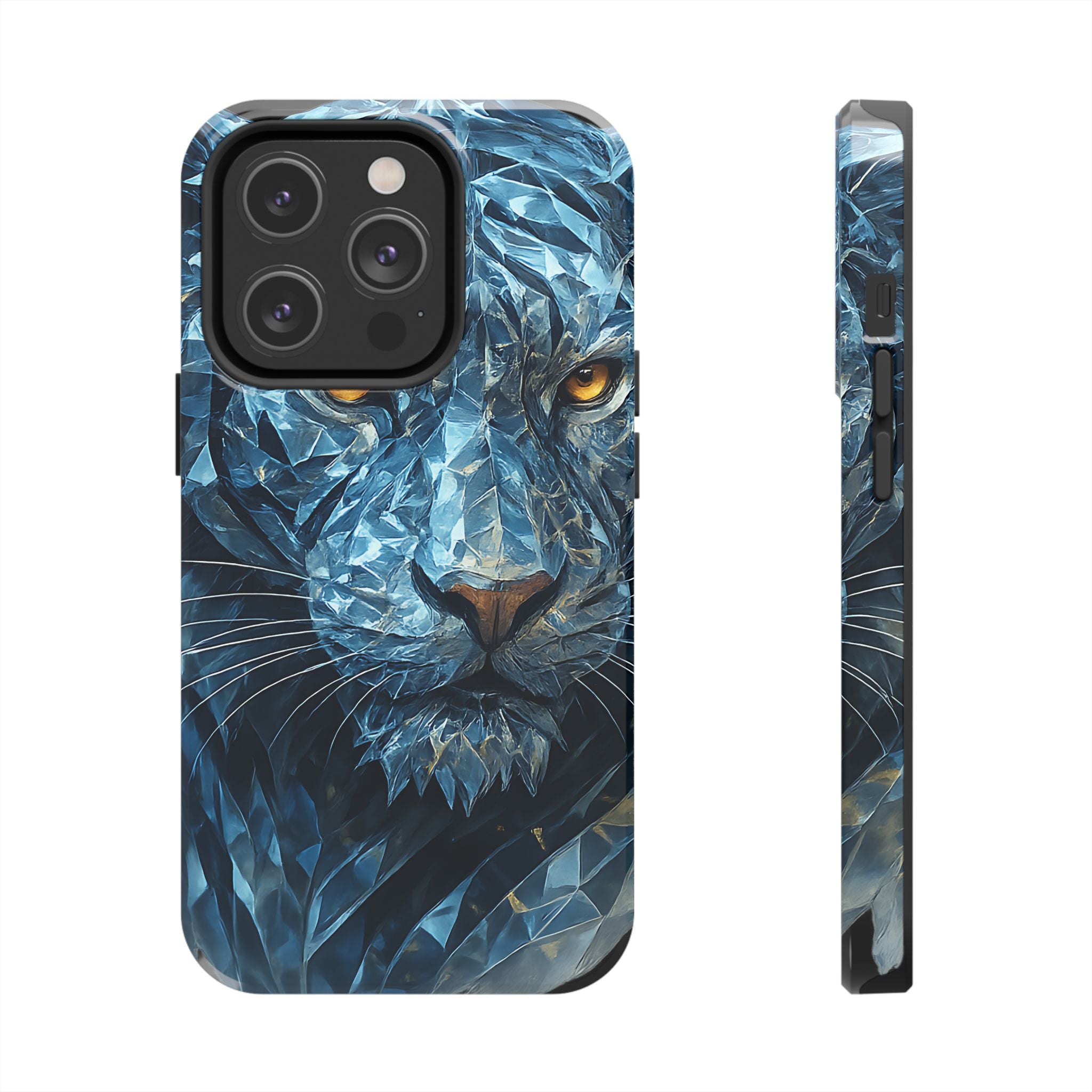 Blue Panther Phone Case Tough Wild Cat Design