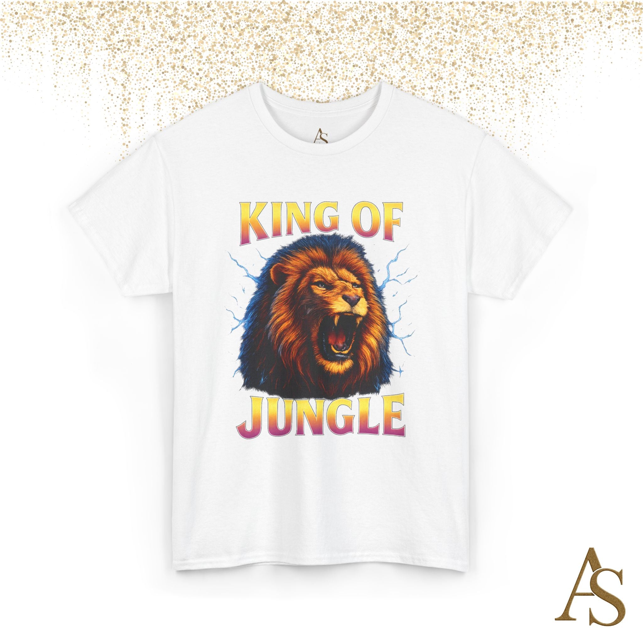 Retro 90s Lion T-Shirt King of Jungle Graphic Vintage Streetwear Tee
