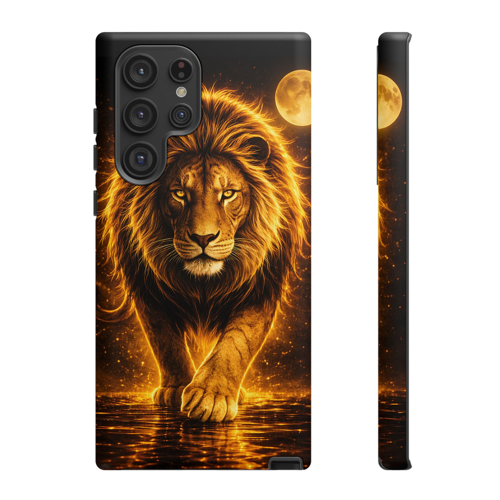 Golden Lion Phone Case Luxury Wild Cat Design