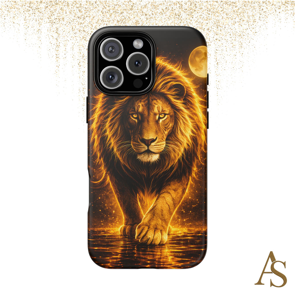 Golden Lion Phone Case Luxury Wild Cat Design