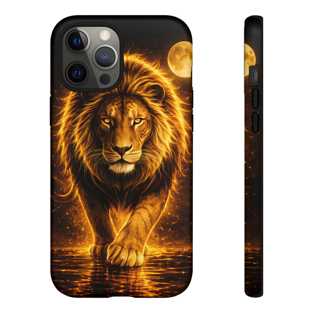 Golden Lion Phone Case Luxury Wild Cat Design