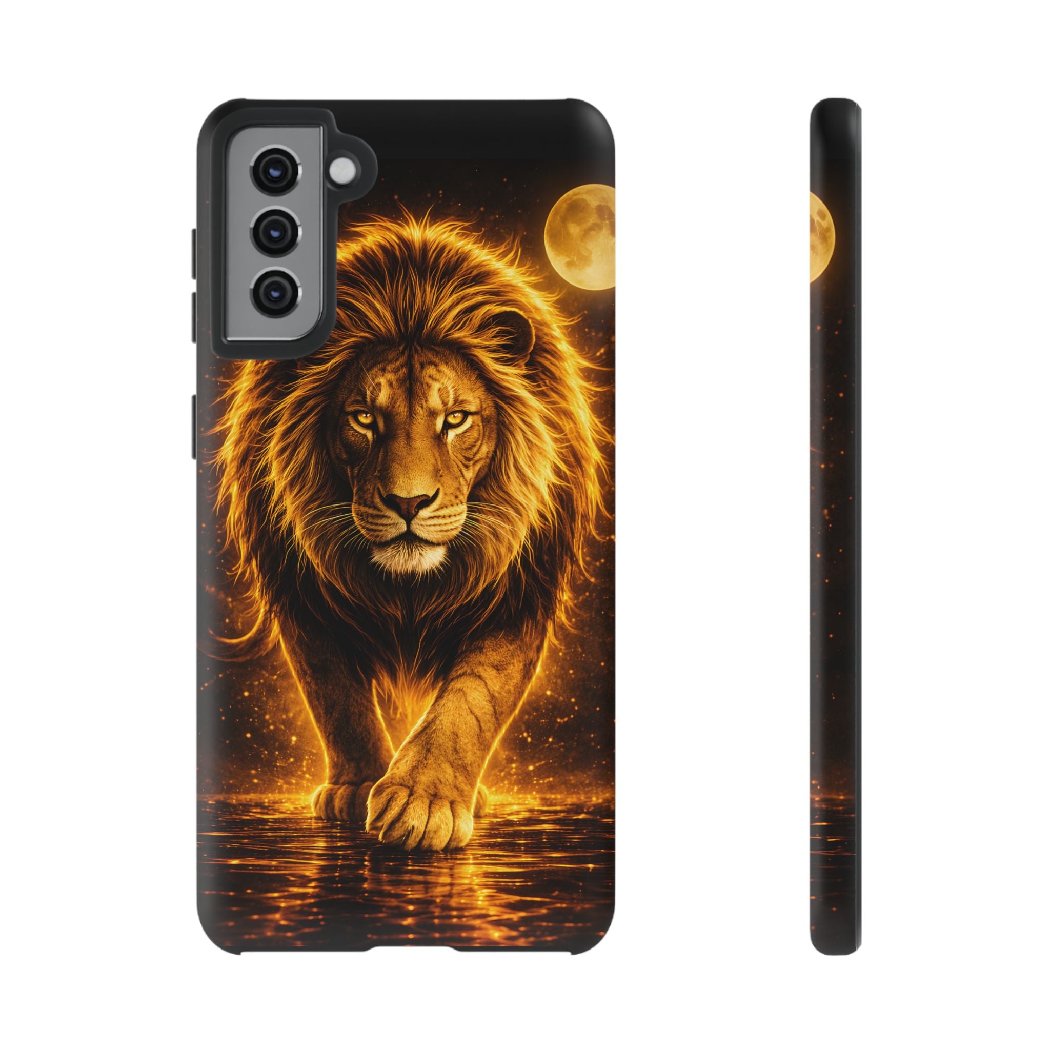 Golden Lion Phone Case Luxury Wild Cat Design