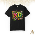 Neon XD Skull Graffiti T Shirt Gothic Streetwear Graphic Tee