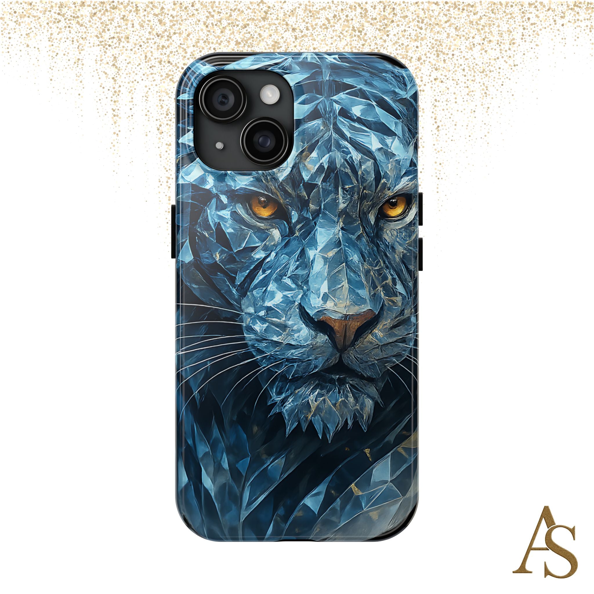 Blue Panther Phone Case Tough Wild Cat Design
