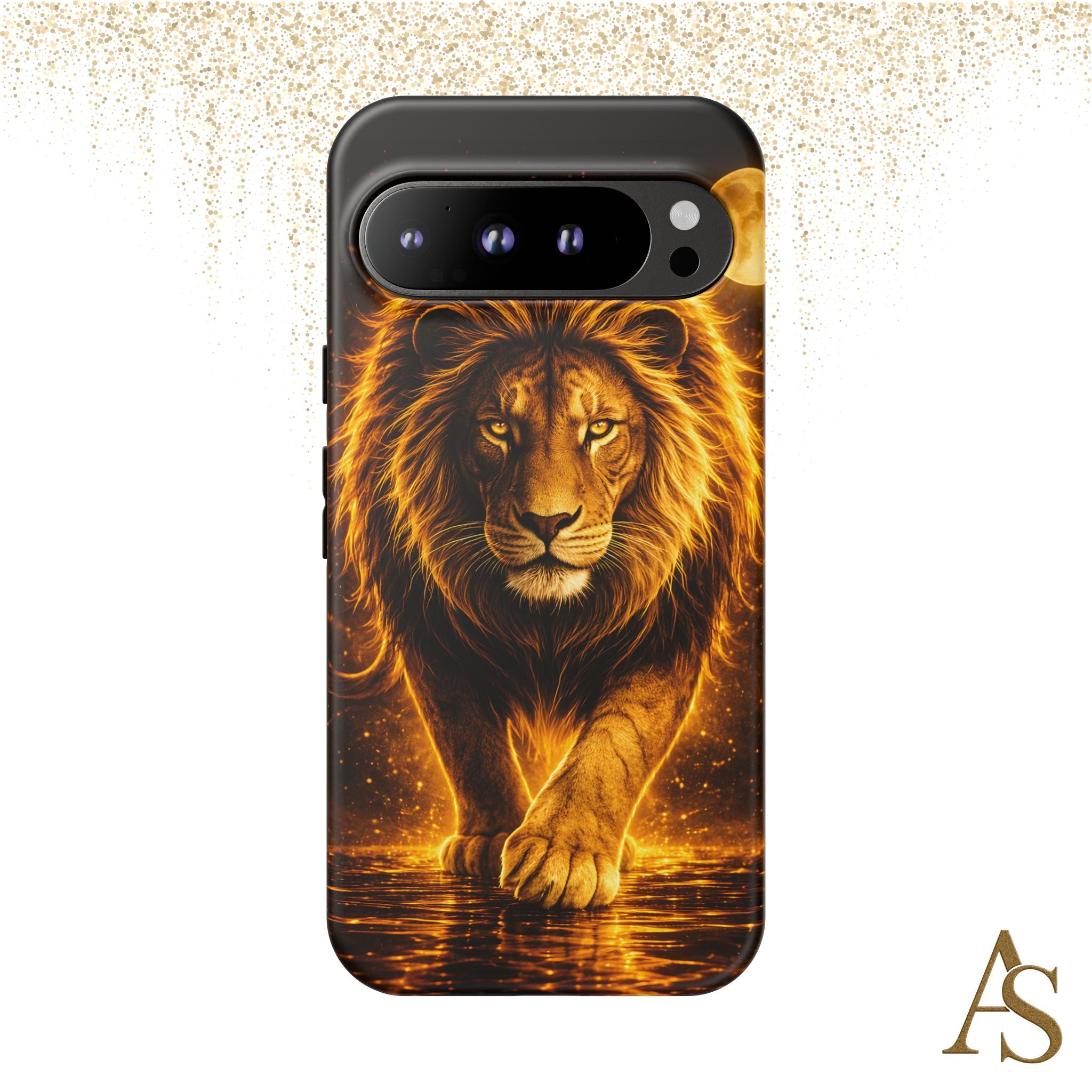 Golden Lion Phone Case Luxury Wild Cat Design