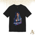 Cyber Girl Loading T Shirt Futuristic Graphic Tee Cyberpunk Neon Anime Style Unisex Shirt