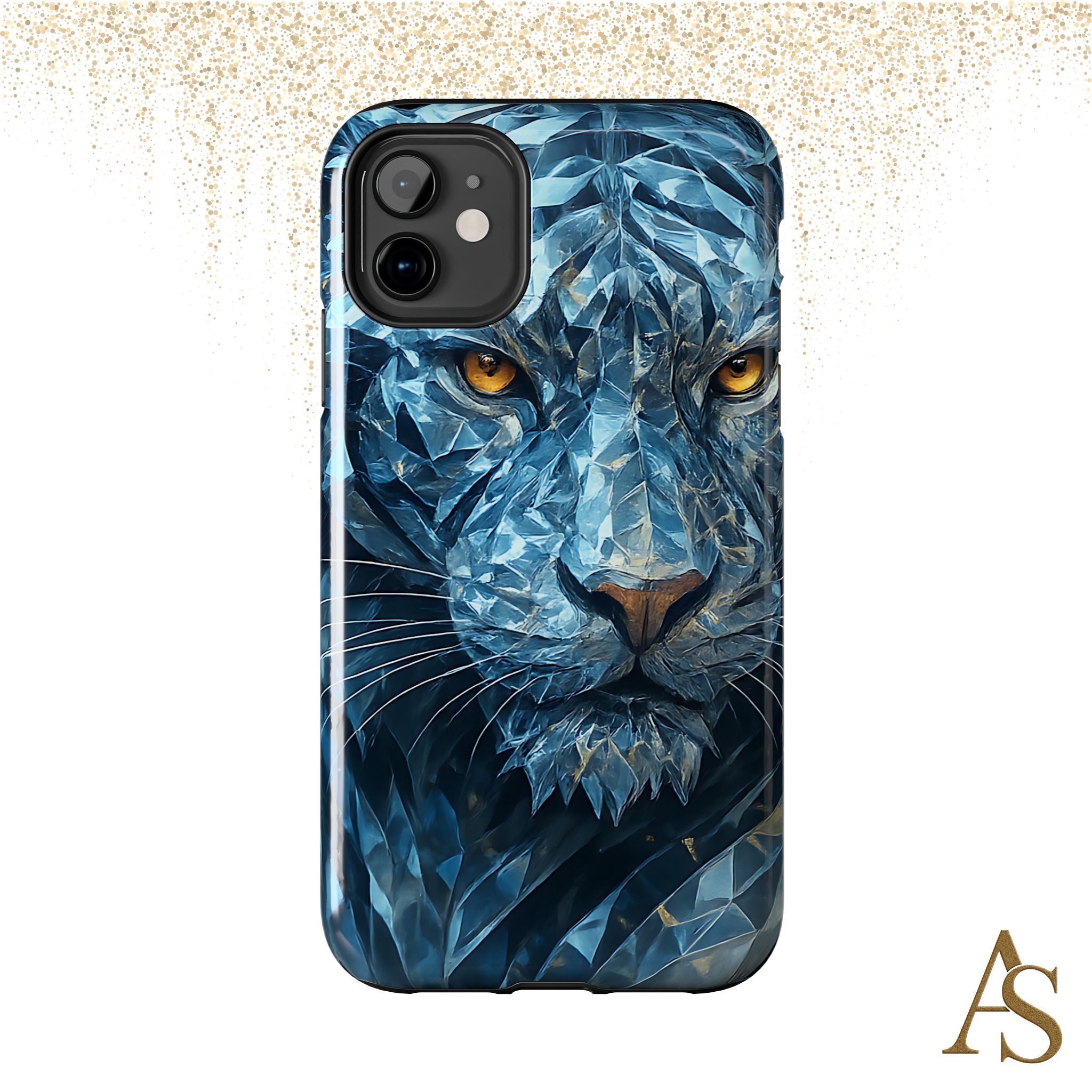 Blue Panther Phone Case Tough Wild Cat Design