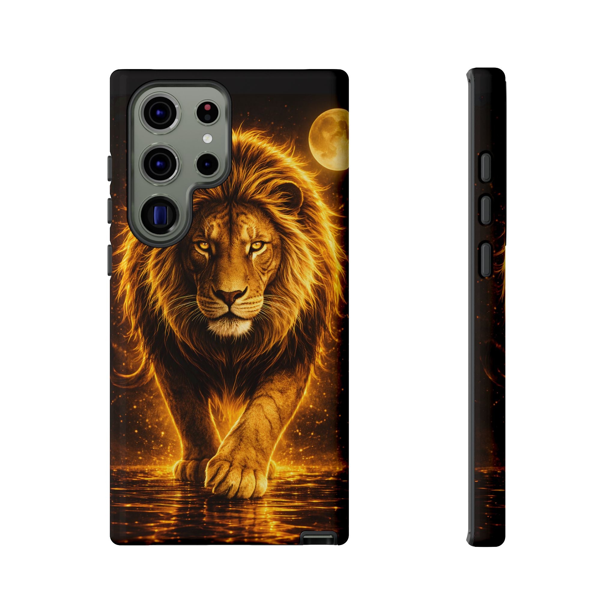 Golden Lion Phone Case Luxury Wild Cat Design