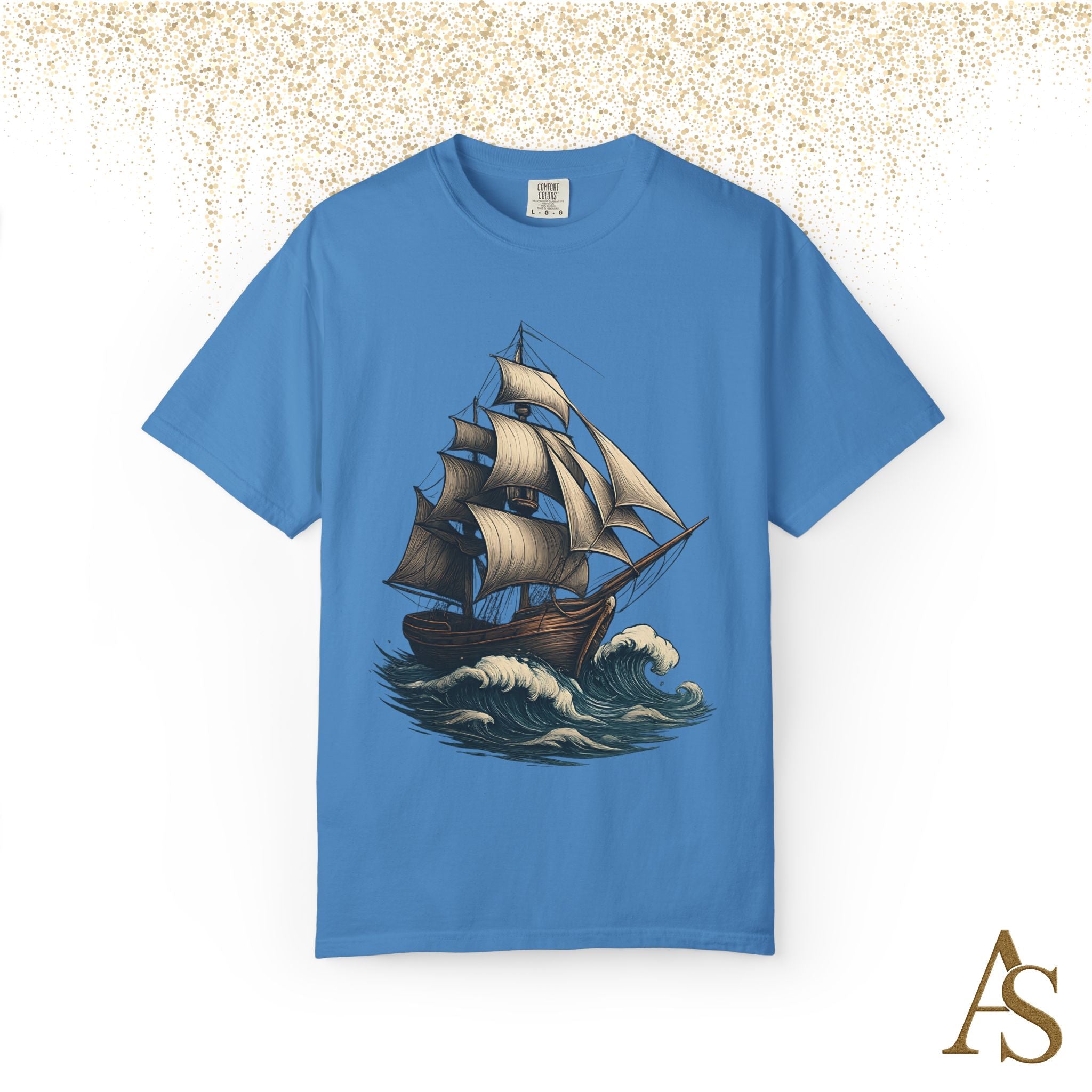 Timeless Voyage T-Shirt, Vintage Sailing Ship Graphic Tee, Nautical Ocean Adventure Shirt, Unisex Seafarer Gift