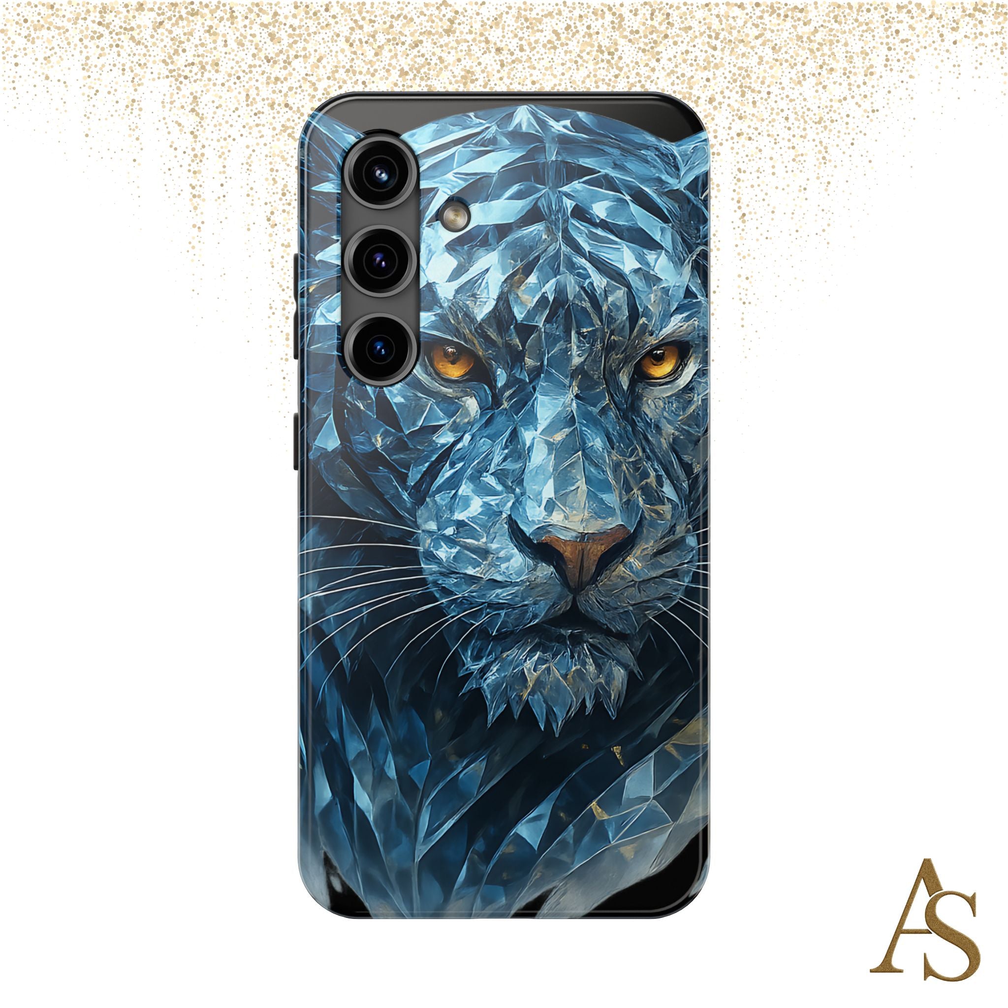 Blue Panther Phone Case Tough Wild Cat Design