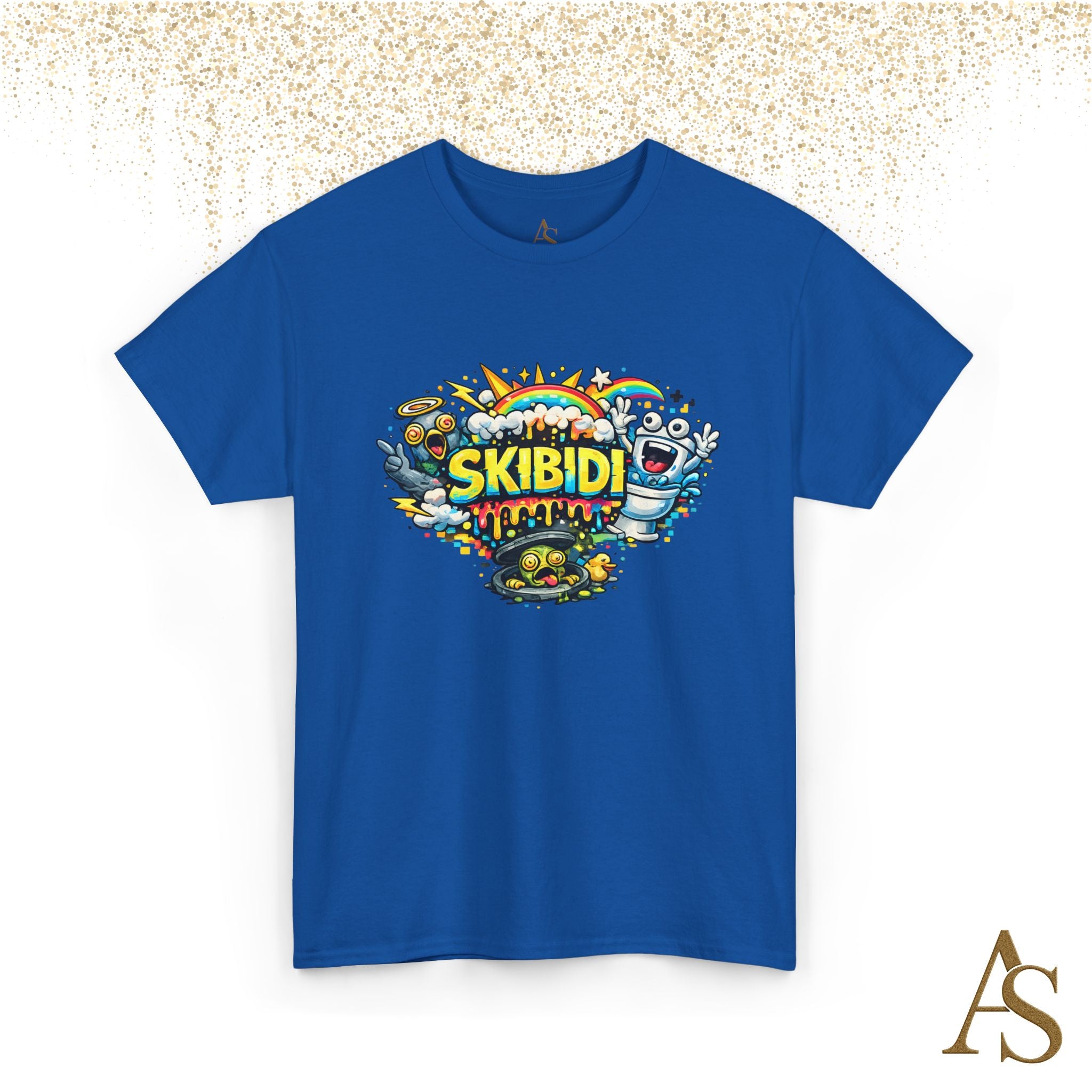 Skibidi Meme Graphic T Shirt Funny Viral Cartoon Streetwear Tee Unisex