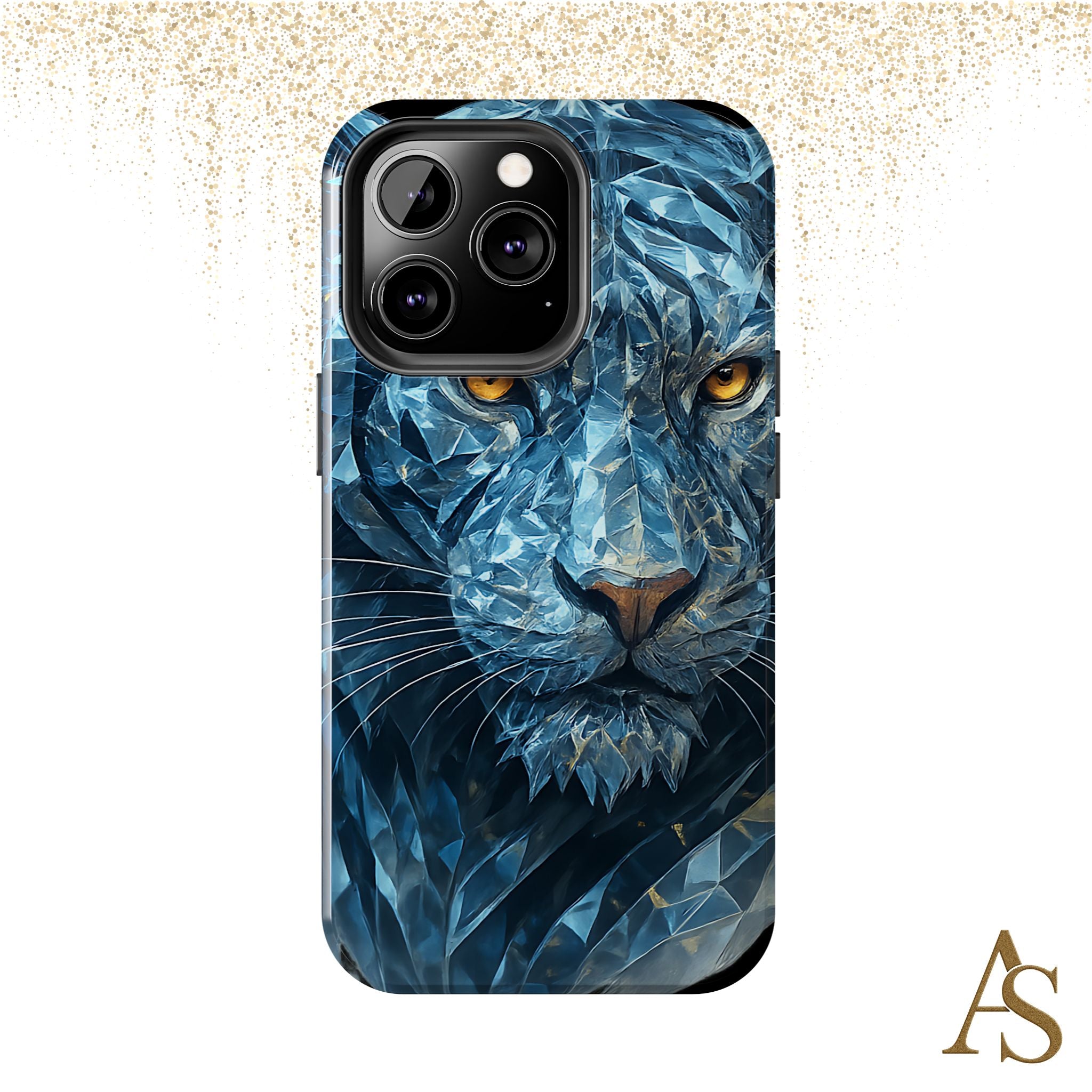 Blue Panther Phone Case Tough Wild Cat Design