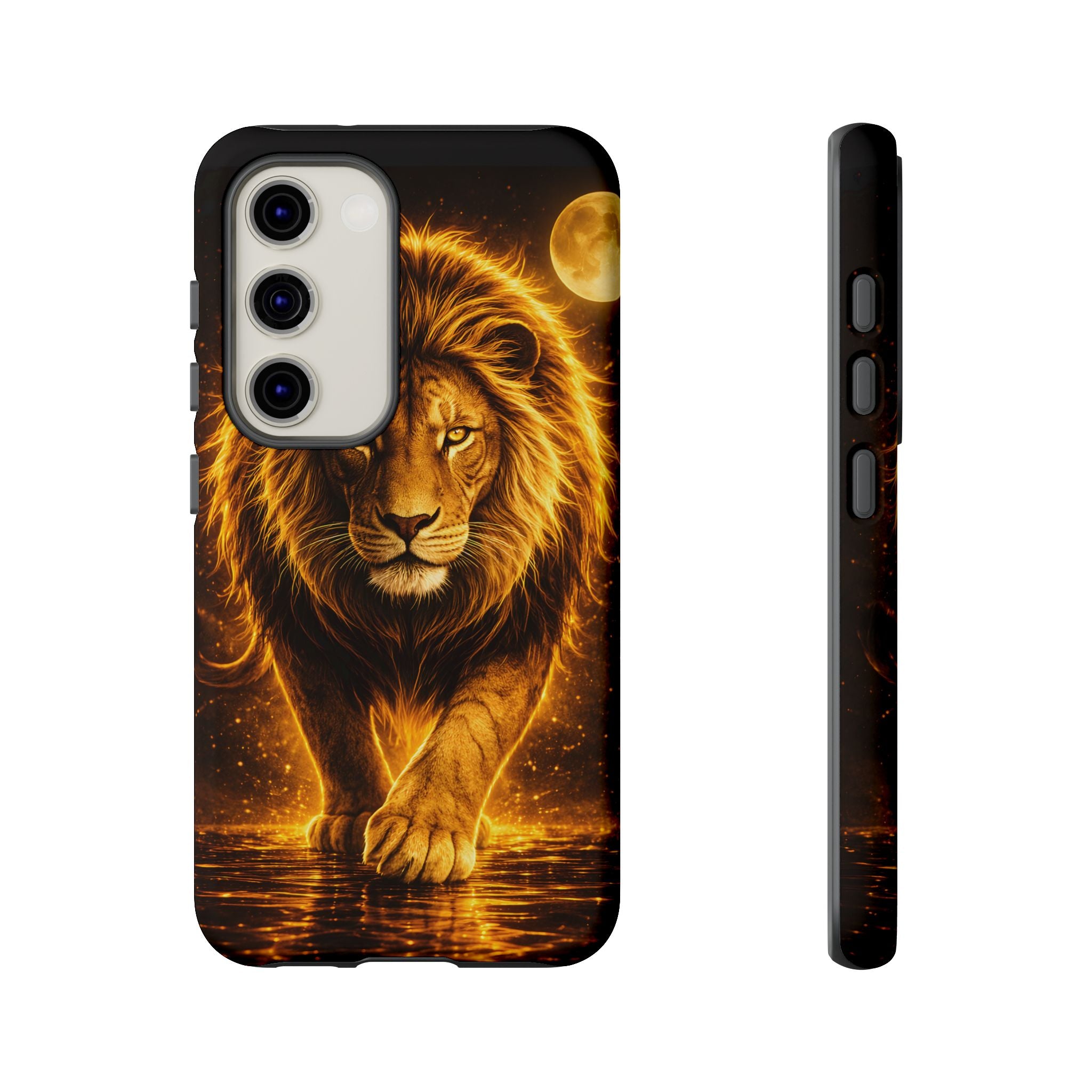 Golden Lion Phone Case Luxury Wild Cat Design