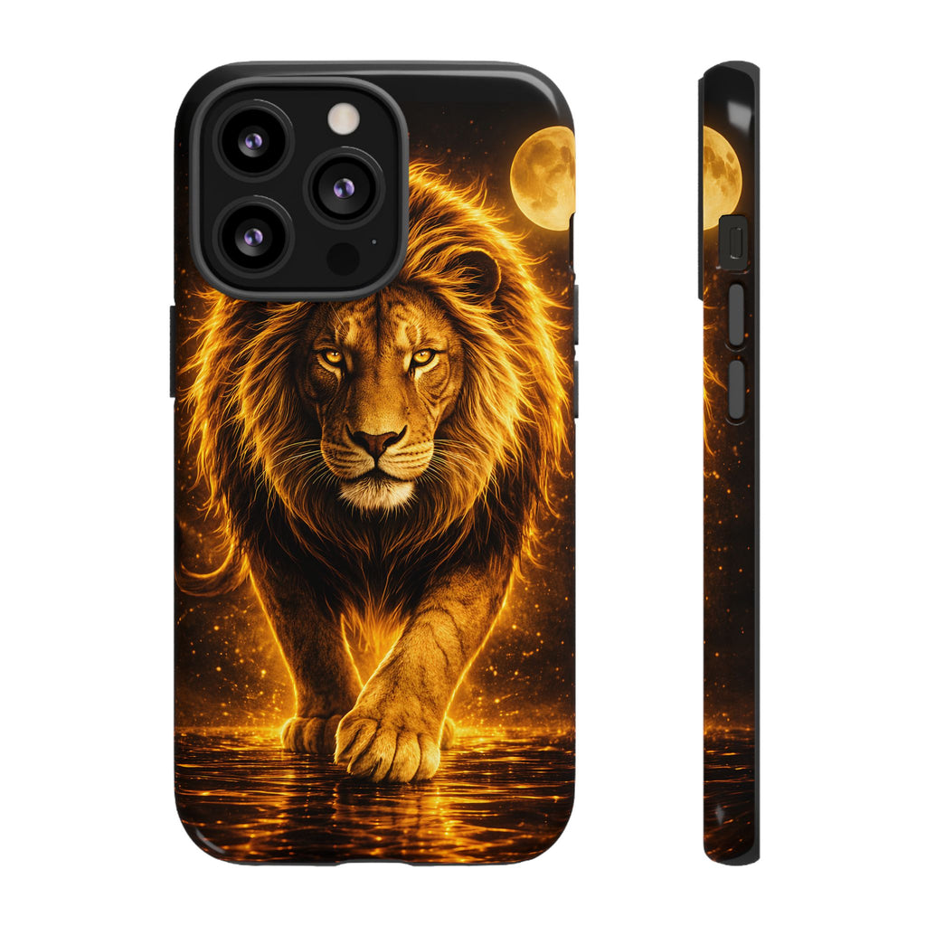 Golden Lion Phone Case Luxury Wild Cat Design