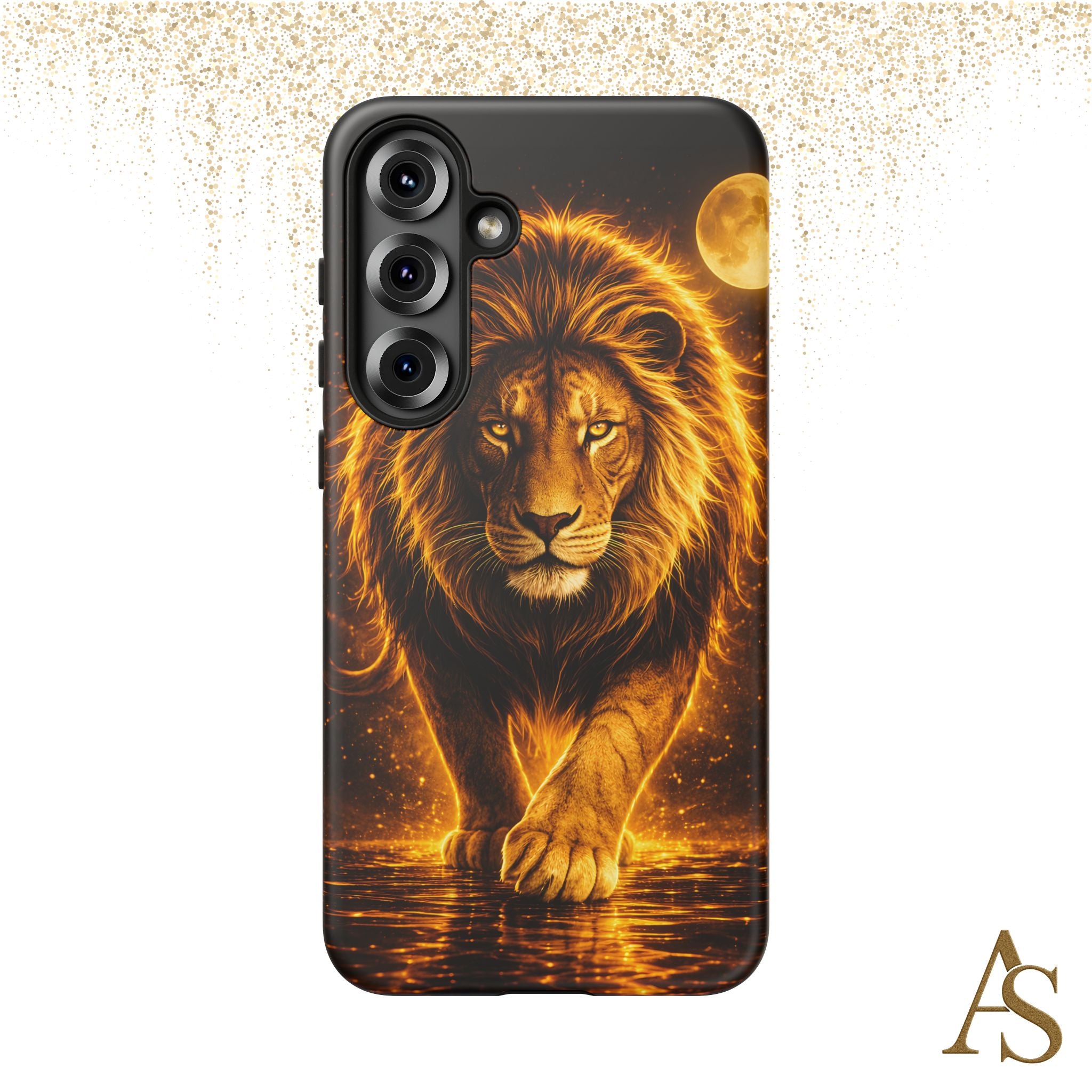 Golden Lion Phone Case Luxury Wild Cat Design