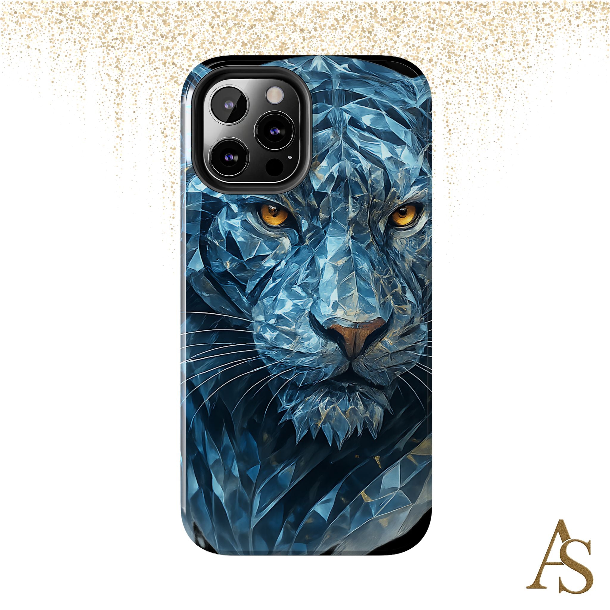 Blue Panther Phone Case Tough Wild Cat Design