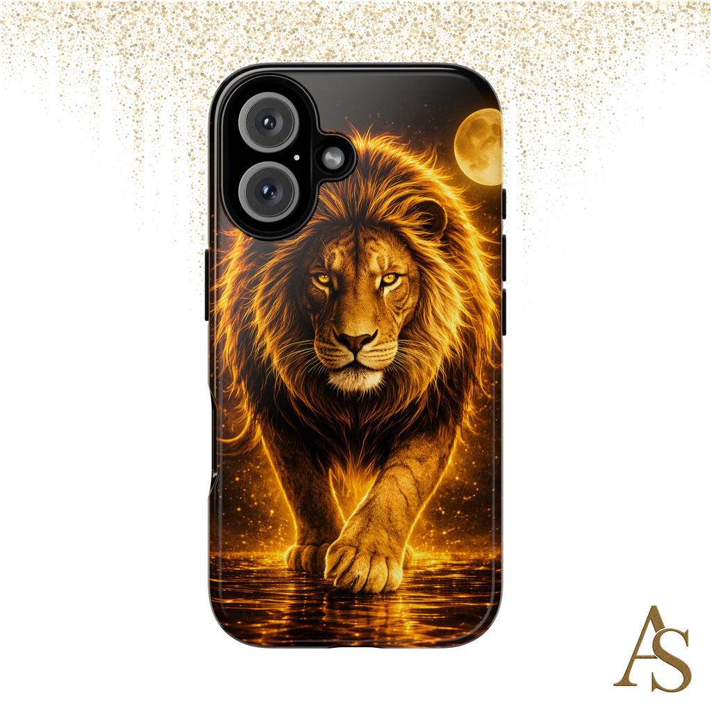 Golden Lion Phone Case Luxury Wild Cat Design