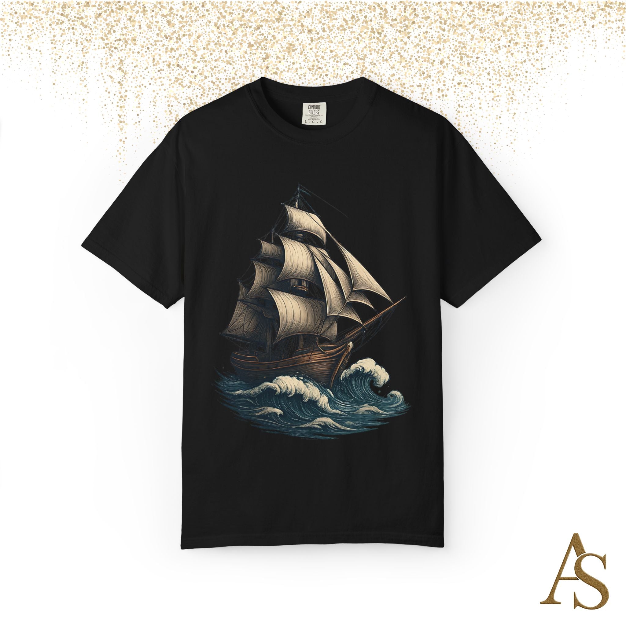 Timeless Voyage T-Shirt, Vintage Sailing Ship Graphic Tee, Nautical Ocean Adventure Shirt, Unisex Seafarer Gift