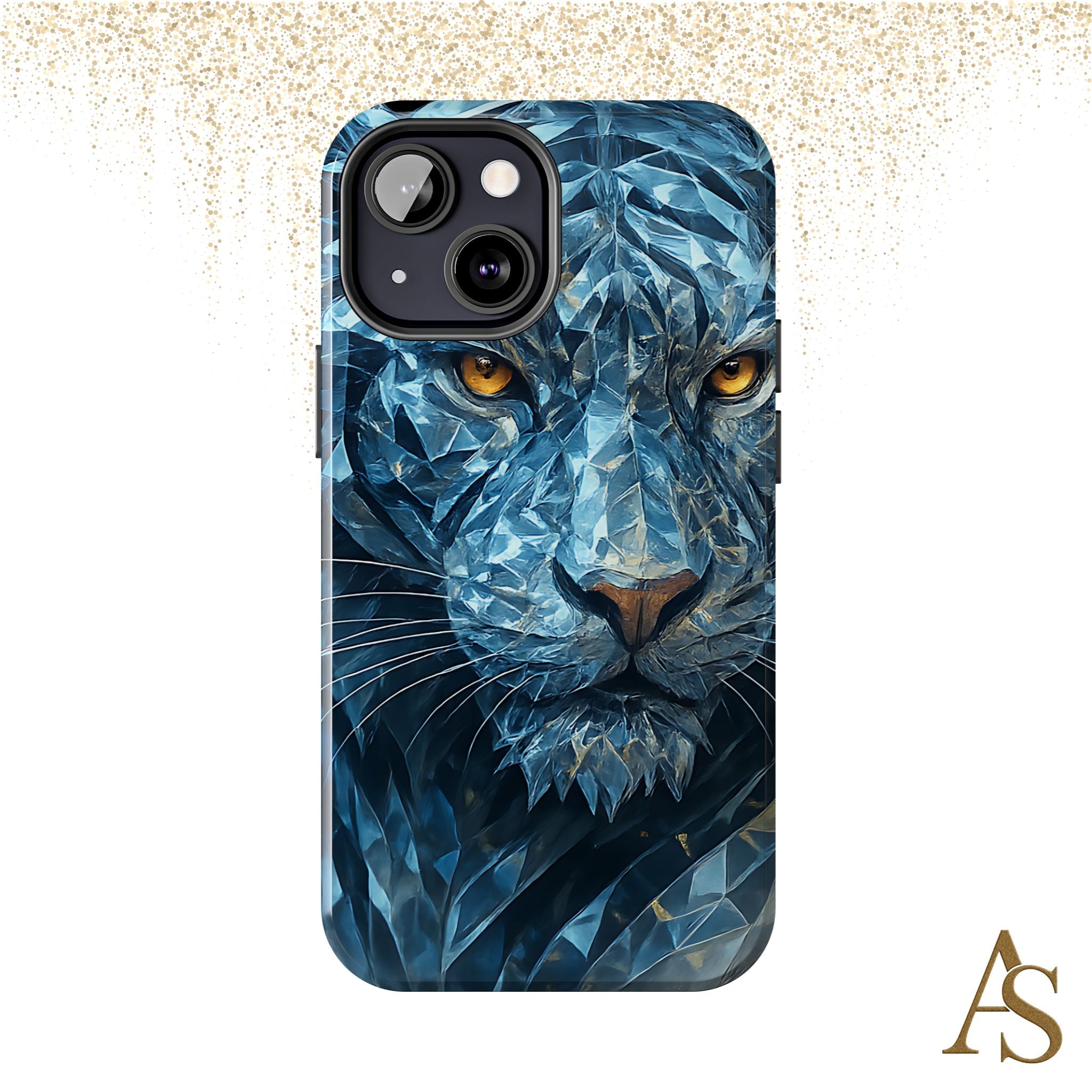 Blue Panther Phone Case Tough Wild Cat Design