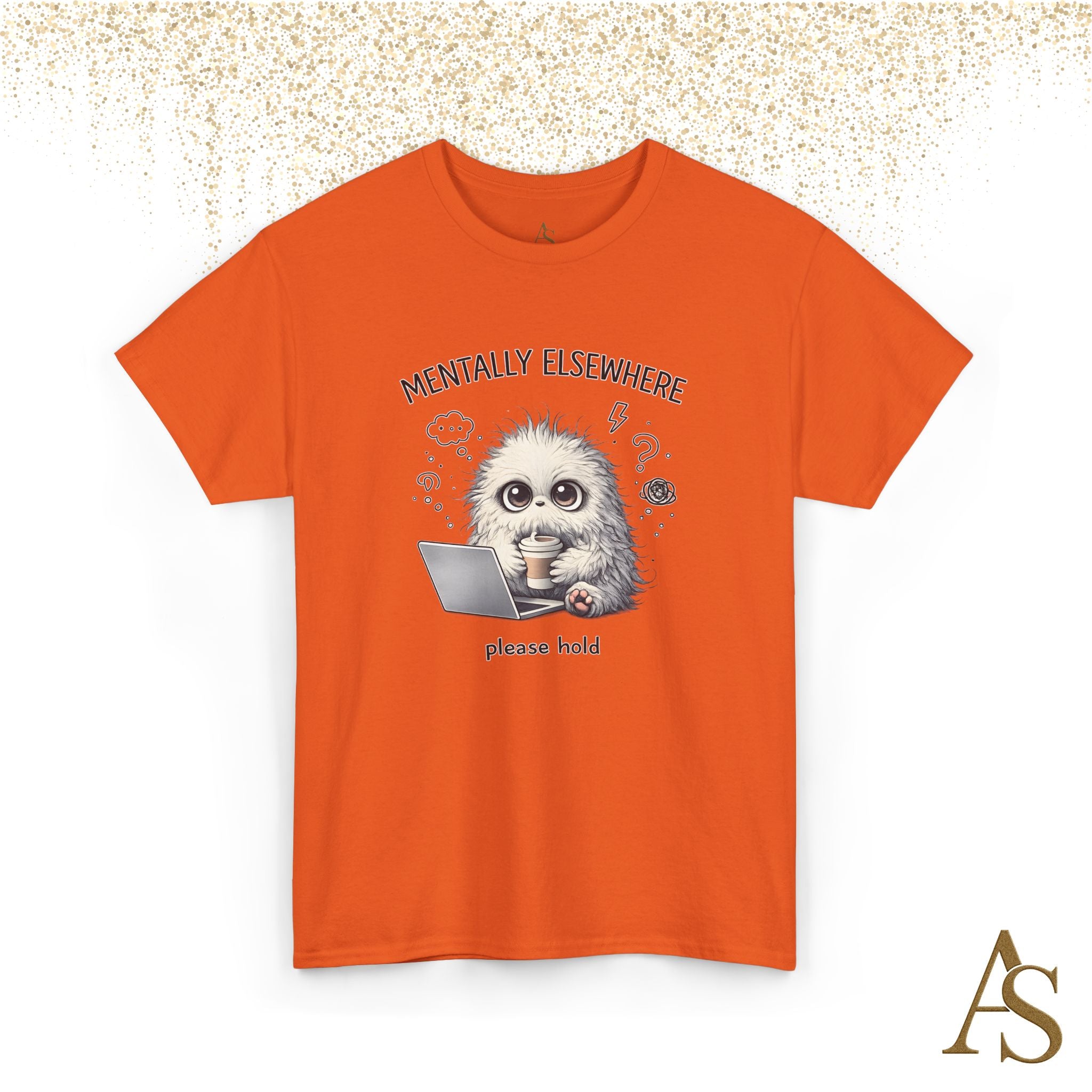 Mentally Elsewhere Sloth T-Shirt Funny Introvert Coffee Lover Graphic Tee
