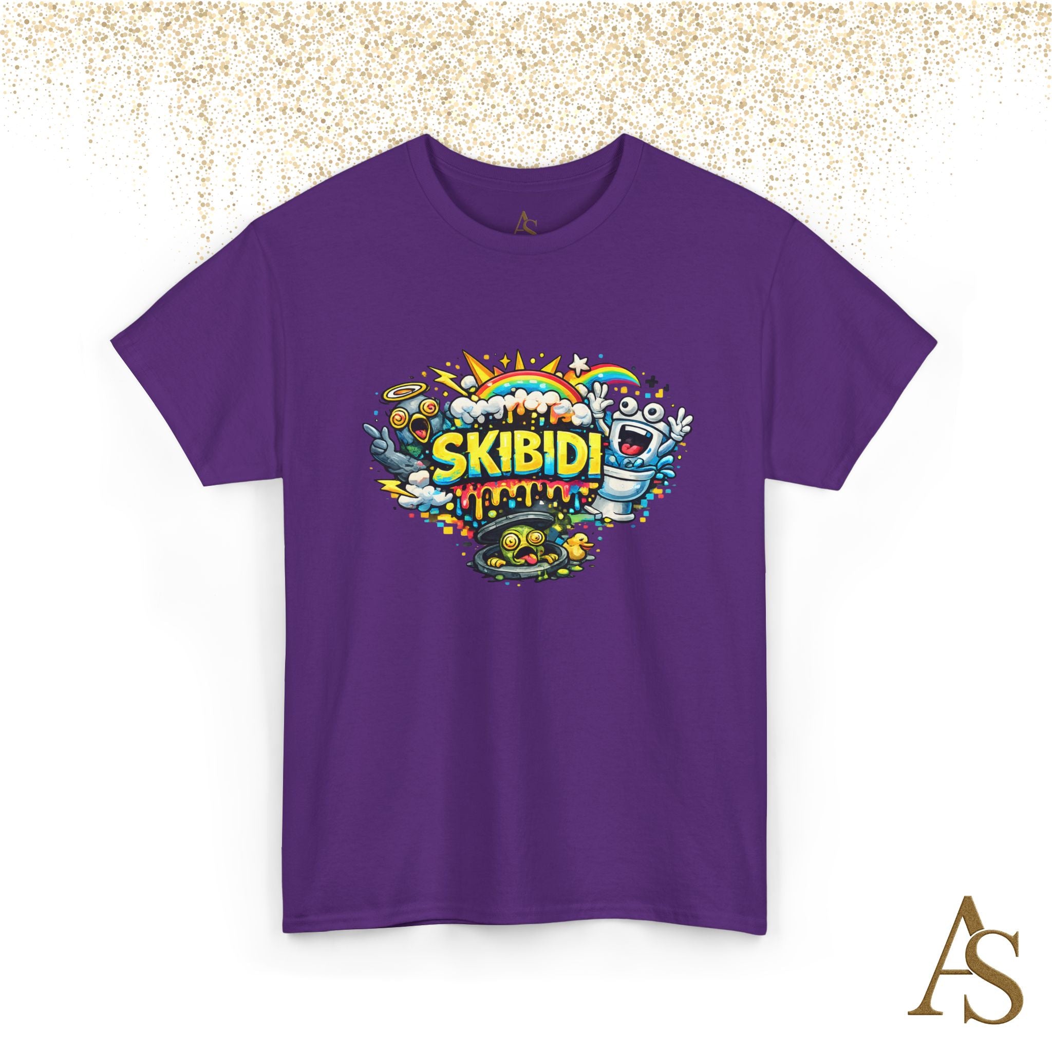 Skibidi Meme Graphic T Shirt Funny Viral Cartoon Streetwear Tee Unisex