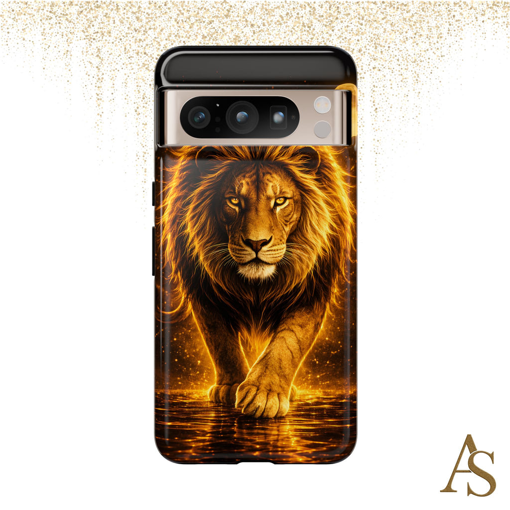 Golden Lion Phone Case Luxury Wild Cat Design