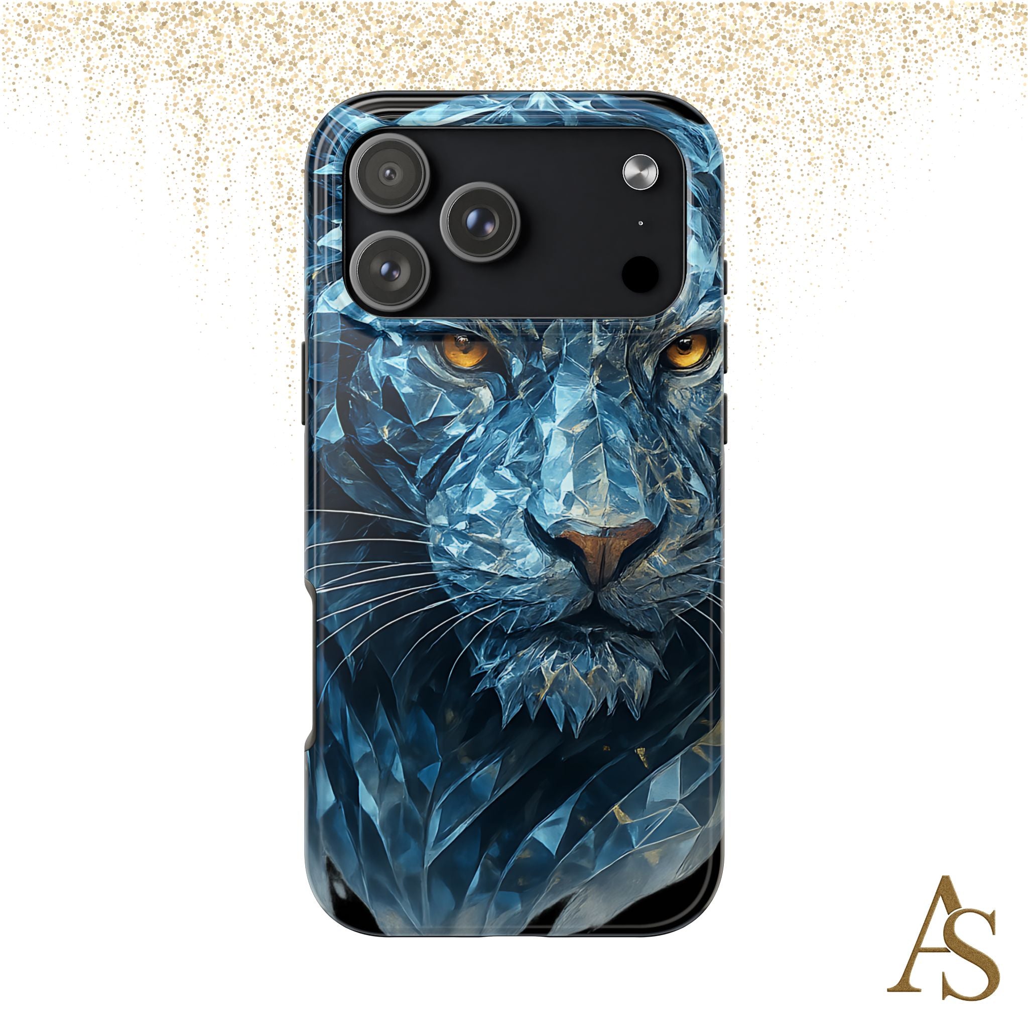 Blue Panther Phone Case Tough Wild Cat Design