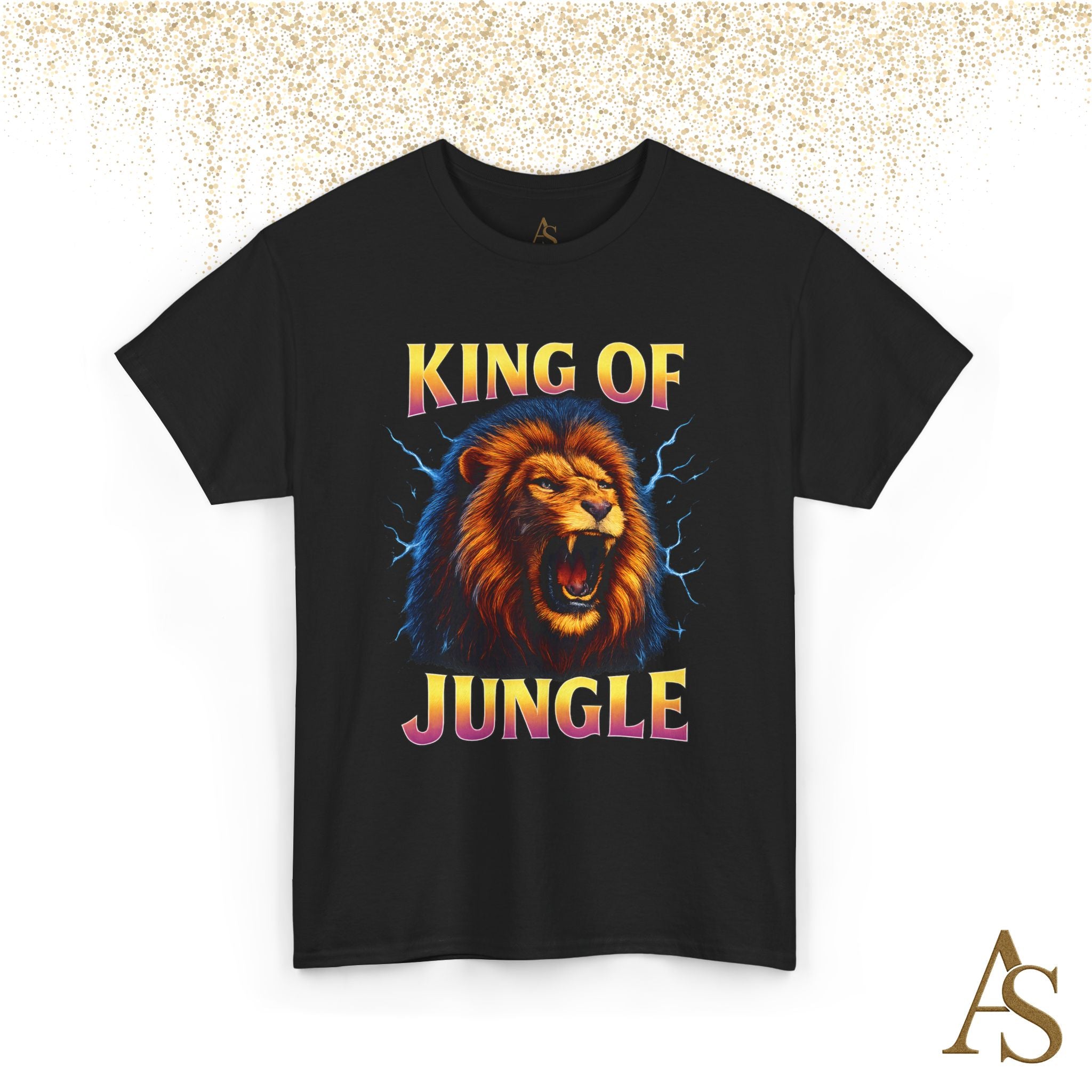 Retro 90s Lion T-Shirt King of Jungle Graphic Vintage Streetwear Tee