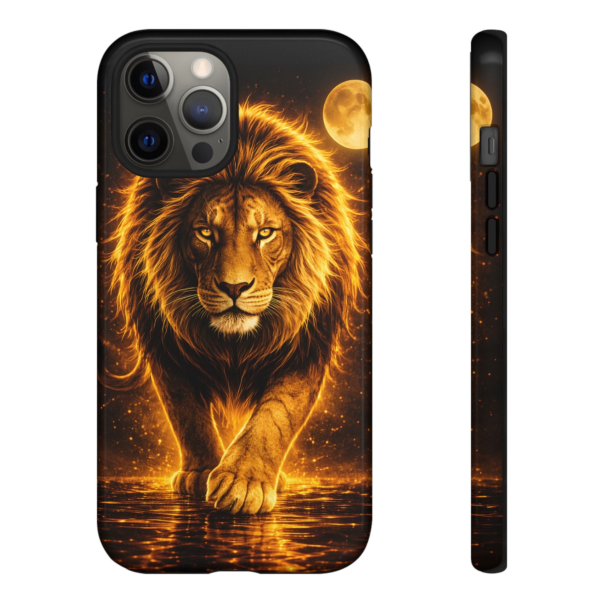 Golden Lion Phone Case Luxury Wild Cat Design
