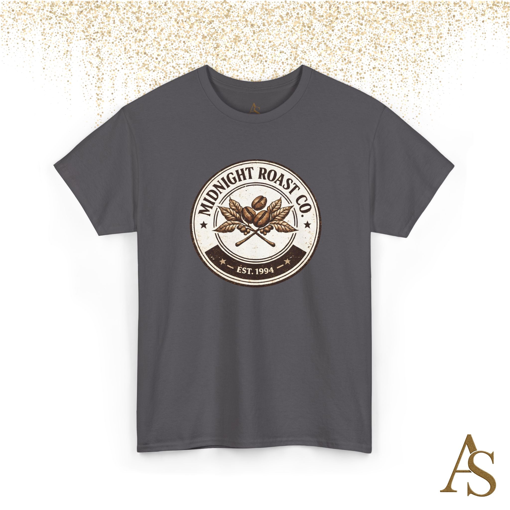 Midnight Roast Coffee T Shirt Vintage Coffee Lover Graphic Tee Retro Cafe Style