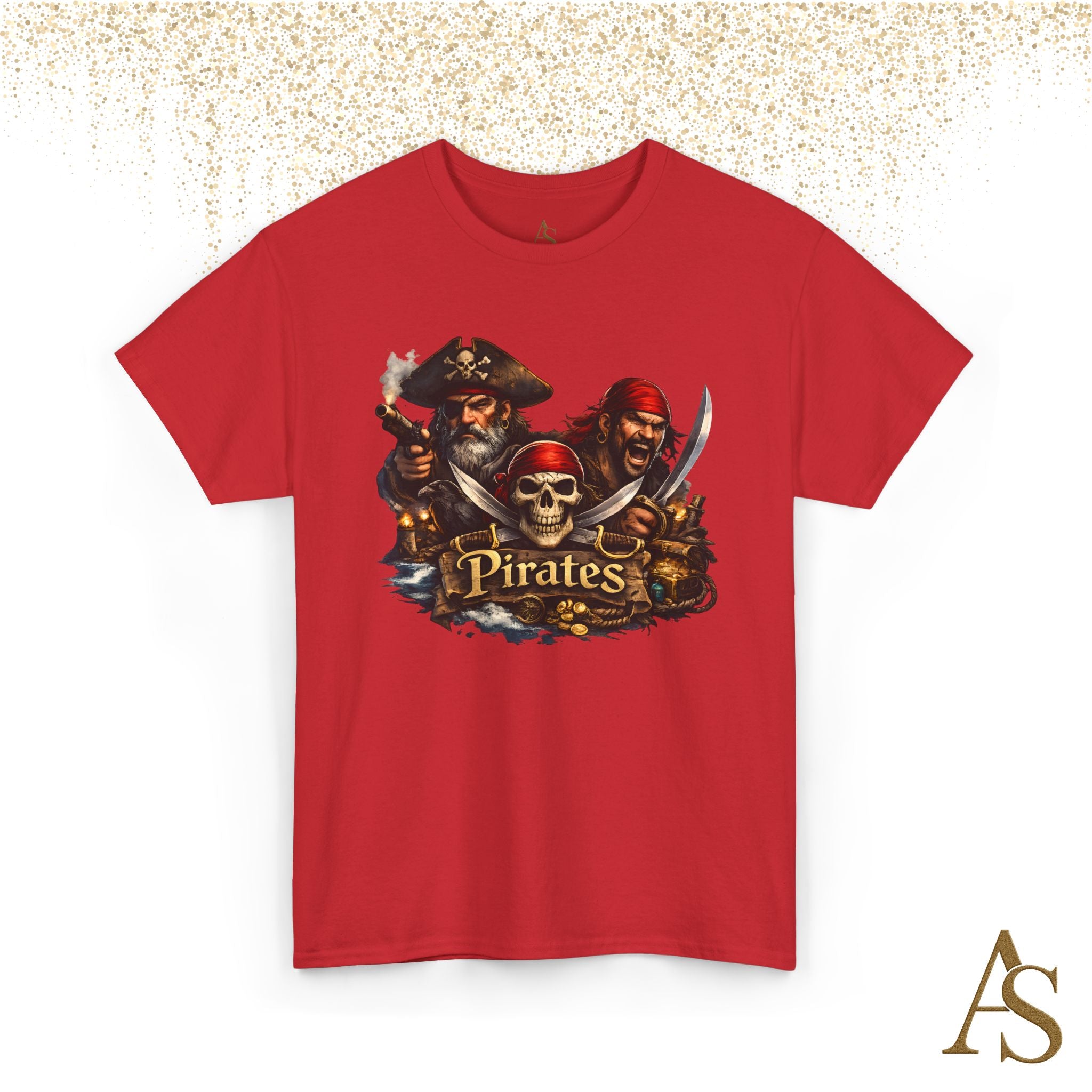Pirate Skull T-Shirt Unisex Graphic Tee Vintage Pirate Crew Shirt Skull and Swords Nautical Shirt Gift for Pirate Lovers