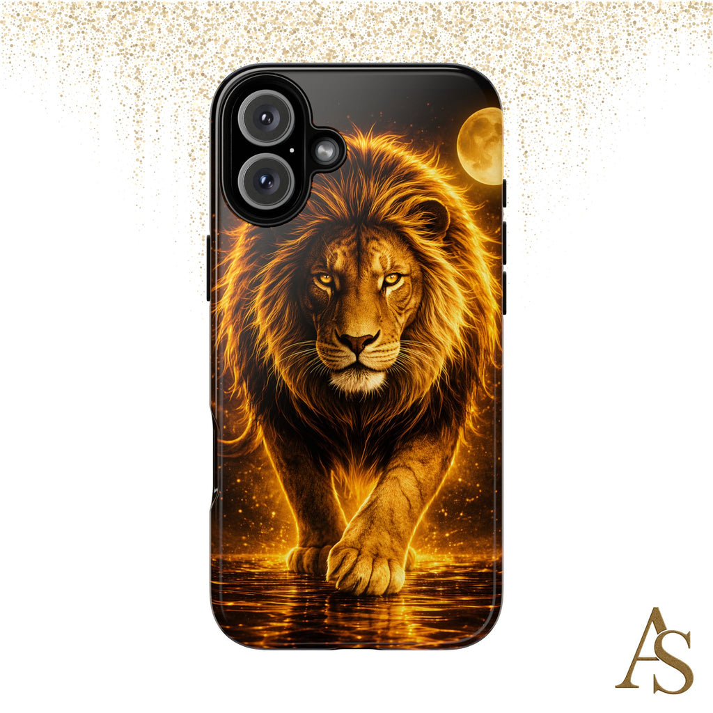 Golden Lion Phone Case Luxury Wild Cat Design