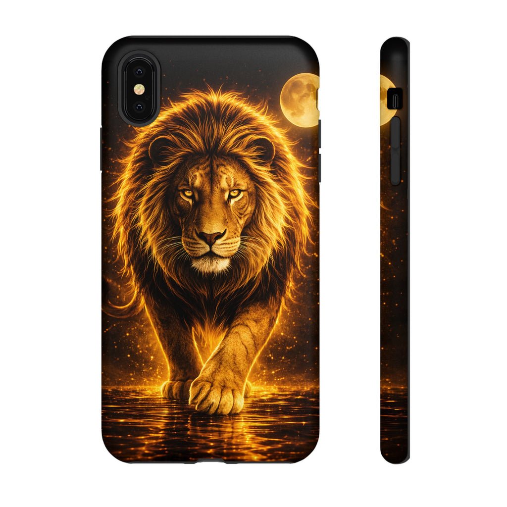 Golden Lion Phone Case Luxury Wild Cat Design