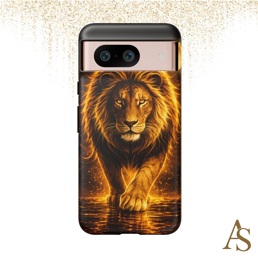 Golden Lion Phone Case Luxury Wild Cat Design