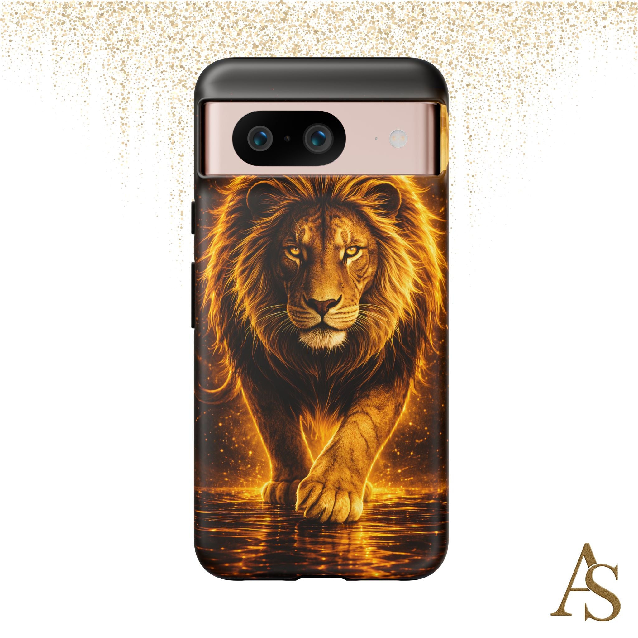 Golden Lion Phone Case Luxury Wild Cat Design